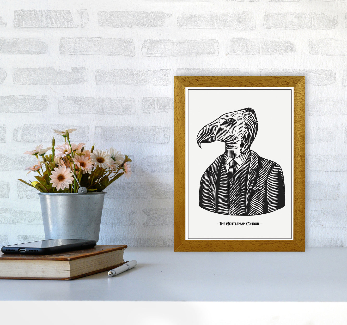 The Gentleman Condor Art Print by Jason Stanley A4 Print Only
