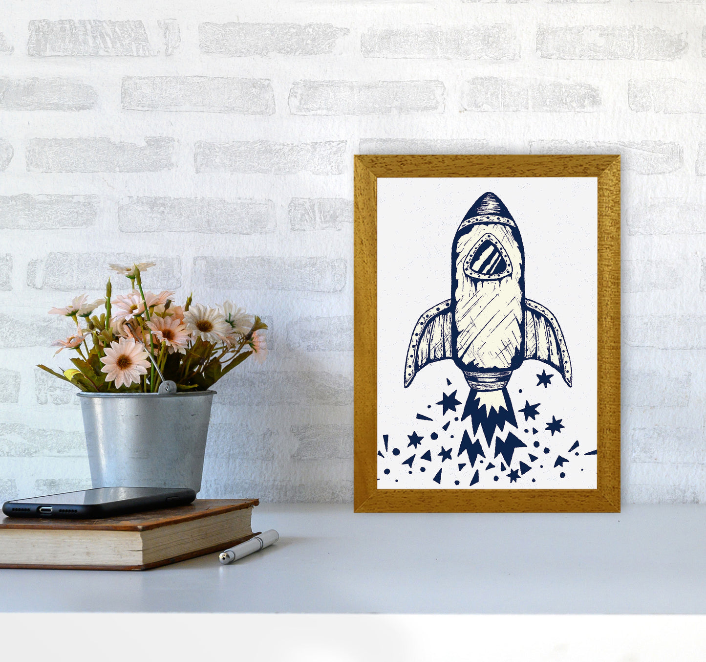 5-4-3-2-1-Blastoff Art Print by Jason Stanley A4 Print Only