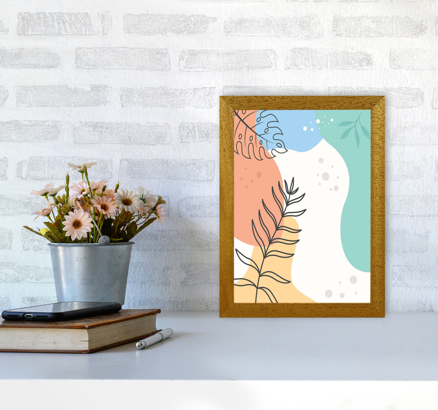 Abstract Leaves II Art Print by Jason Stanley A4 Print Only