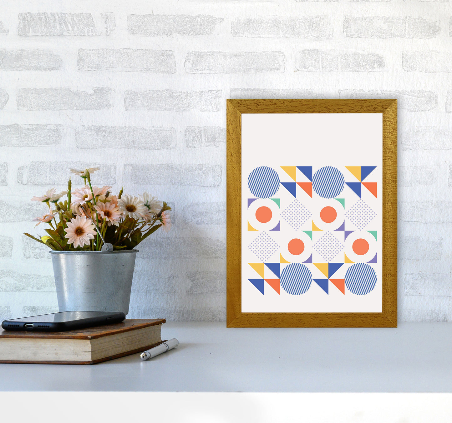 Retro Geometric 2 Art Print by Jason Stanley A4 Print Only