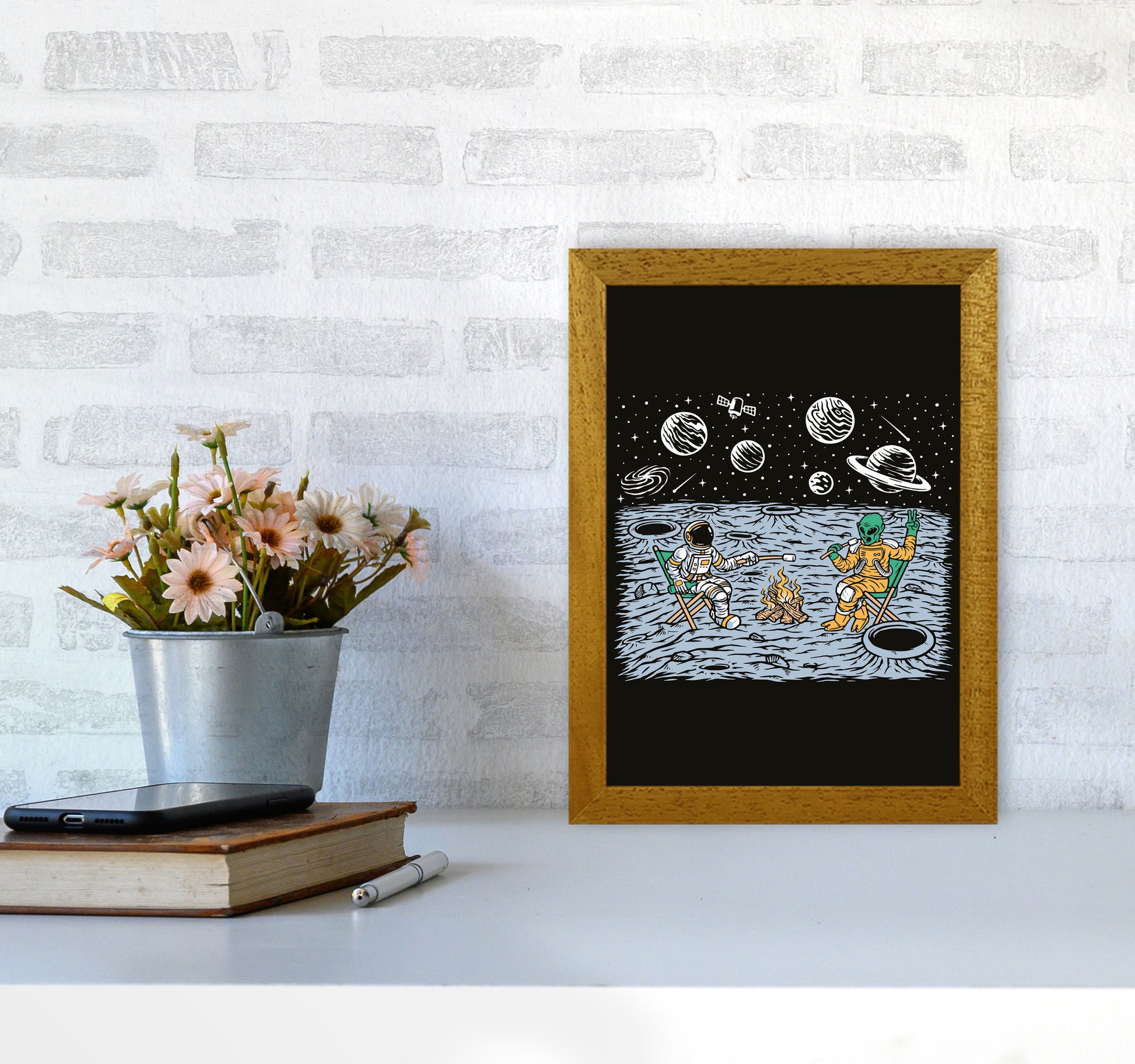 Space Camp Vibes Art Print by Jason Stanley A4 Print Only