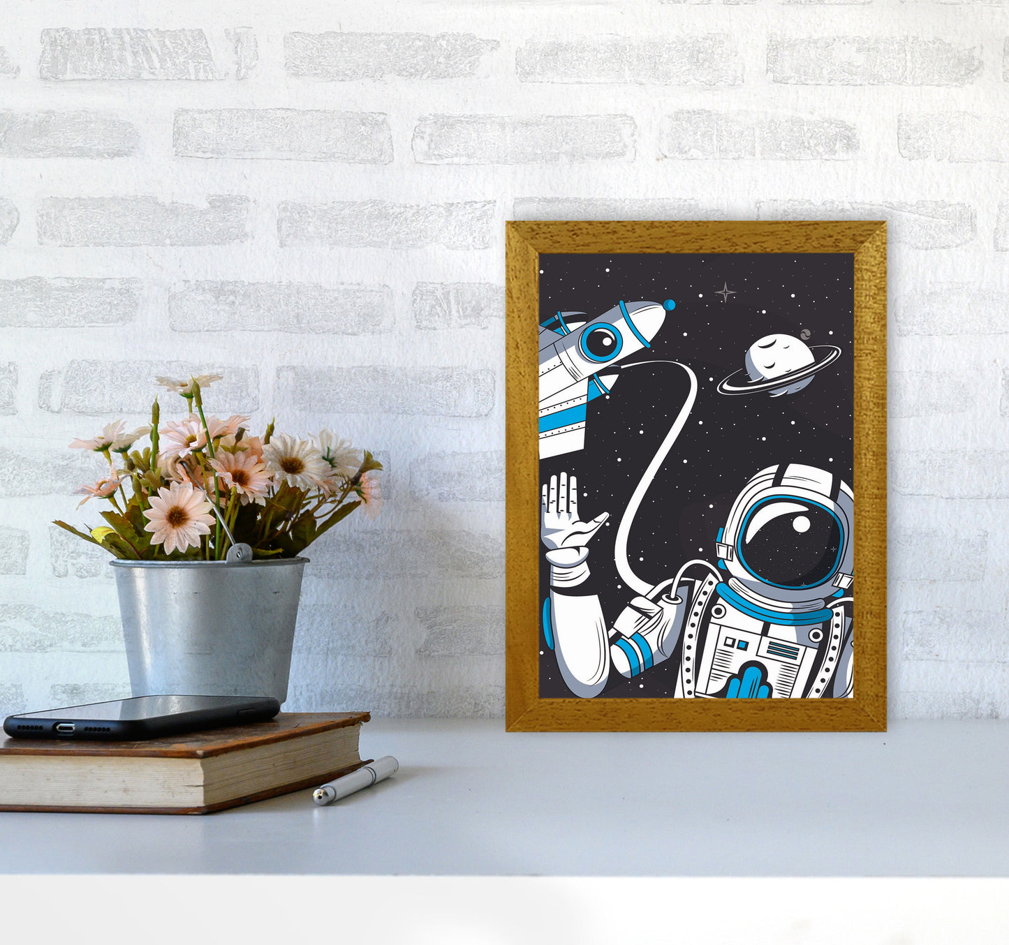 Hello From Space Art Print by Jason Stanley A4 Print Only