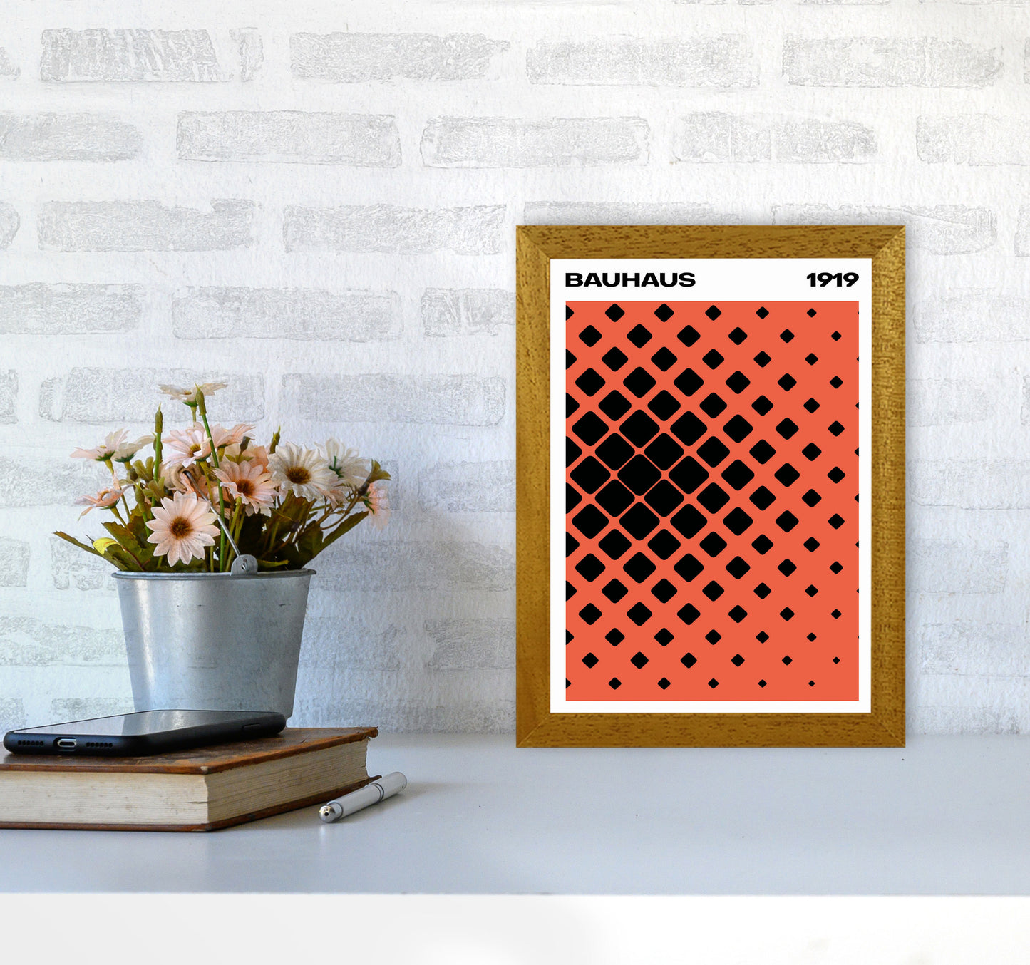 Bauhaus 1919 Red Art Print by Jason Stanley A4 Print Only