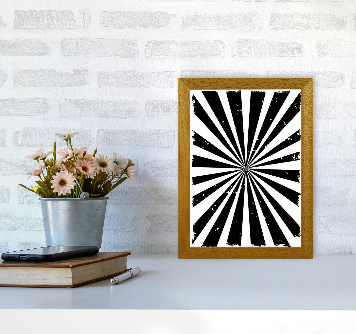 Black Sun Rays Art Print by Jason Stanley A4 Print Only
