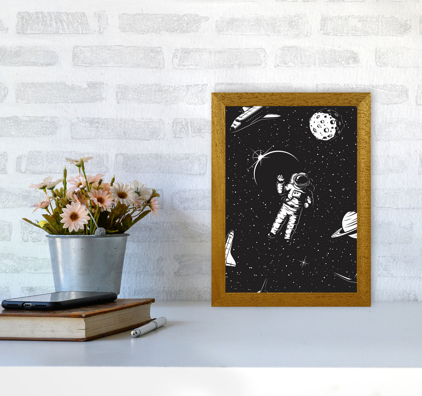 Hello Spaceman Art Print by Jason Stanley A4 Print Only