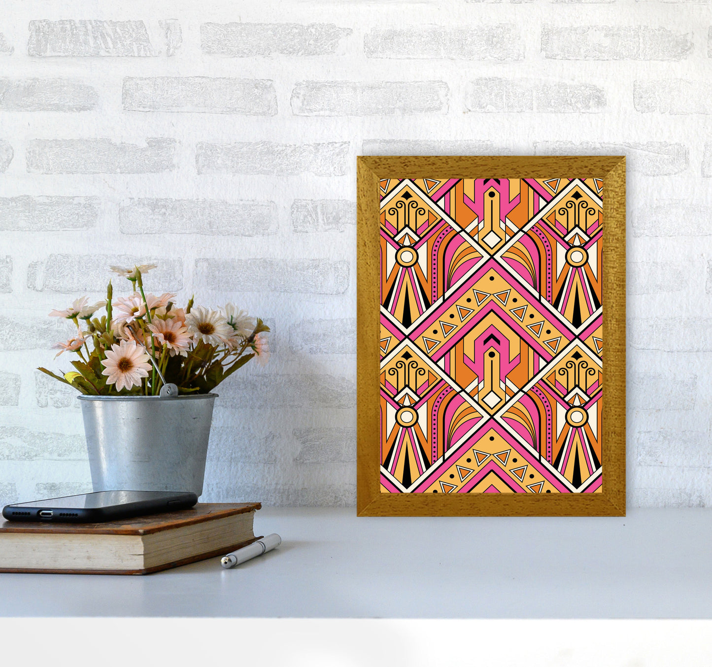 Pink Patterns Art Print by Jason Stanley A4 Print Only