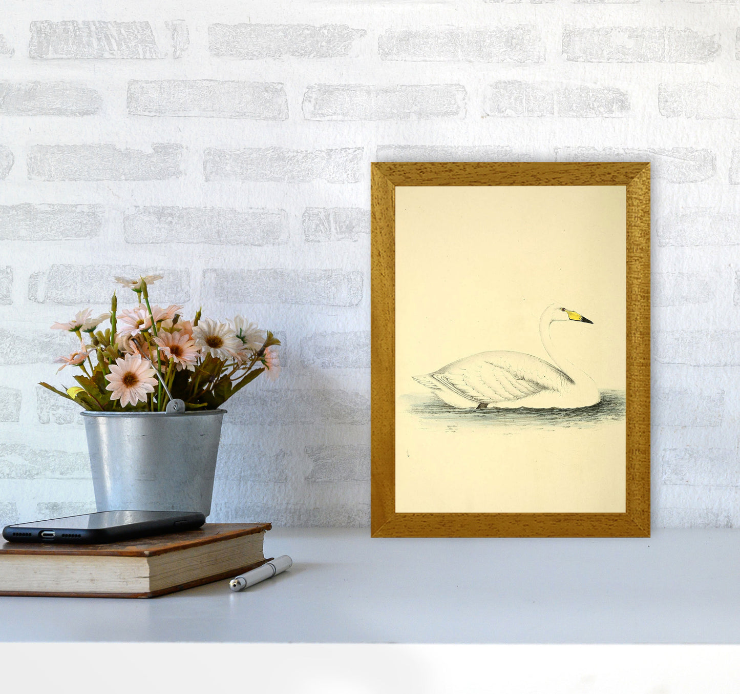 Vintage Swan Art Print by Jason Stanley A4 Print Only