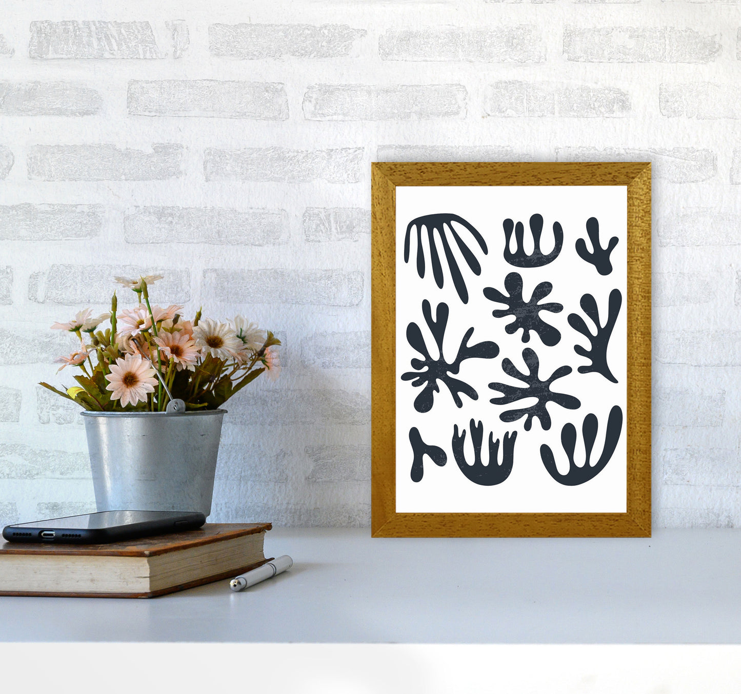 Minimal Abstract Algae I Art Print by Jason Stanley A4 Print Only