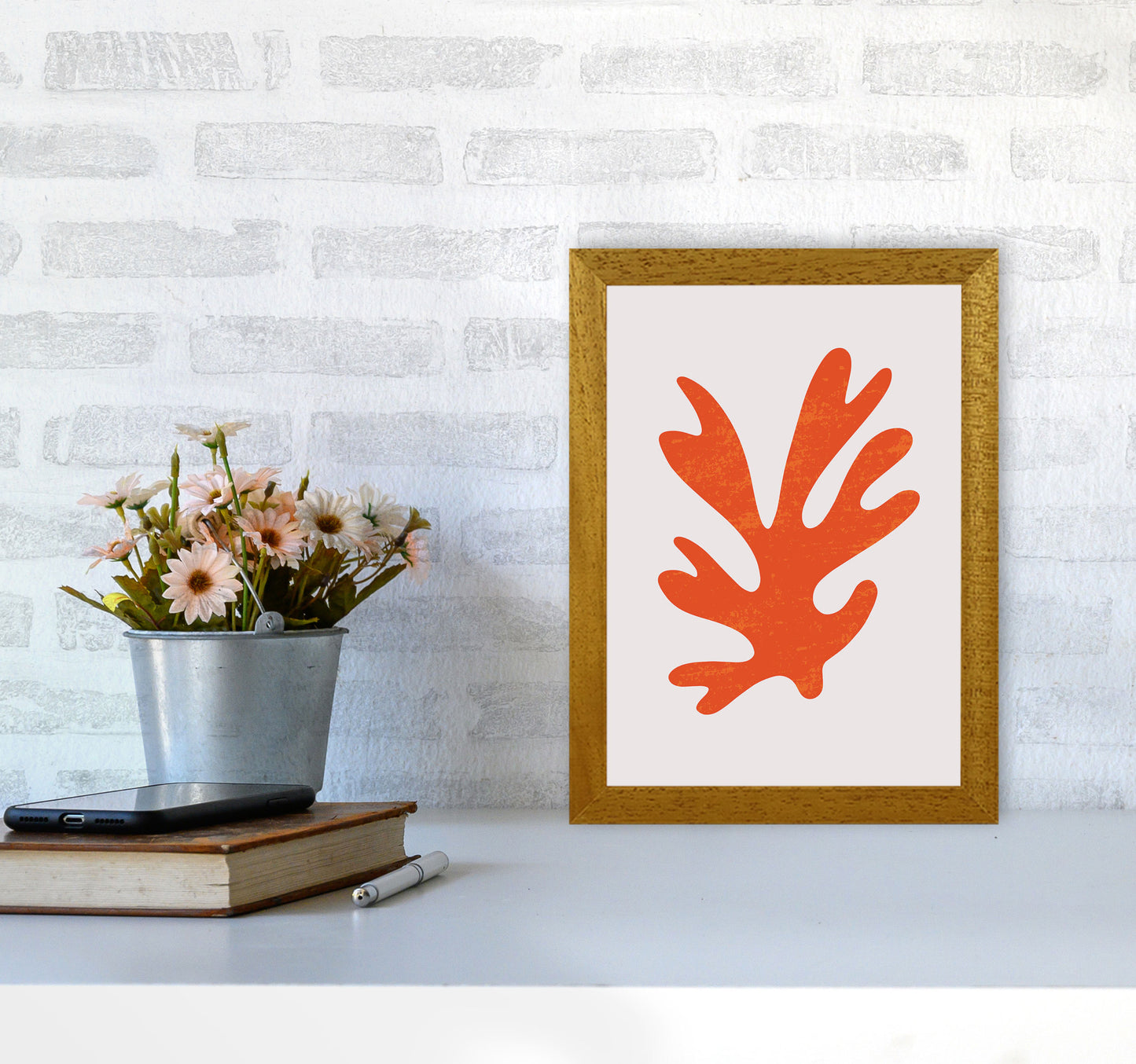 Abstract Red Algae Art Print by Jason Stanley A4 Print Only