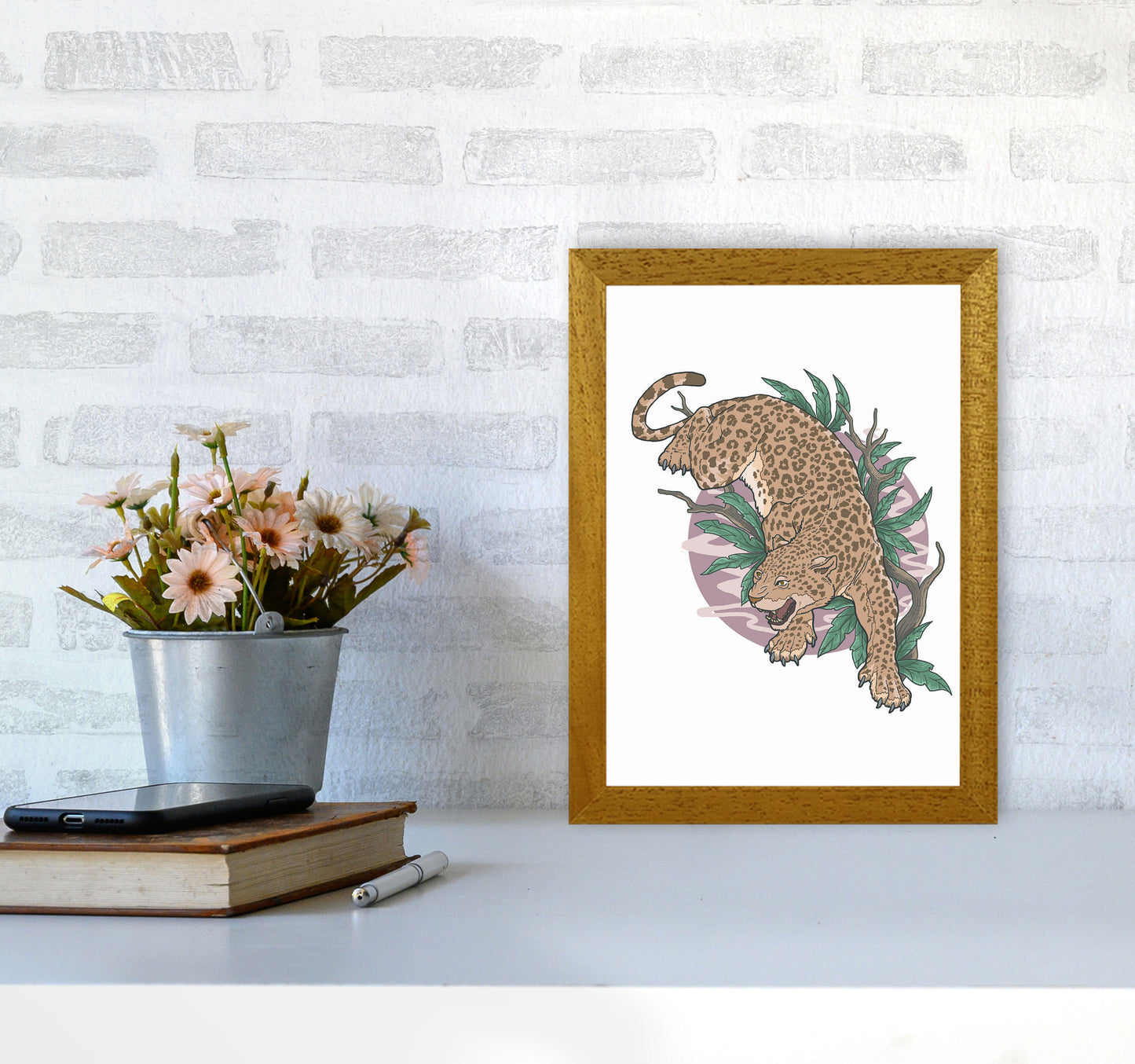 Wild Leopard Art Print by Jason Stanley A4 Print Only