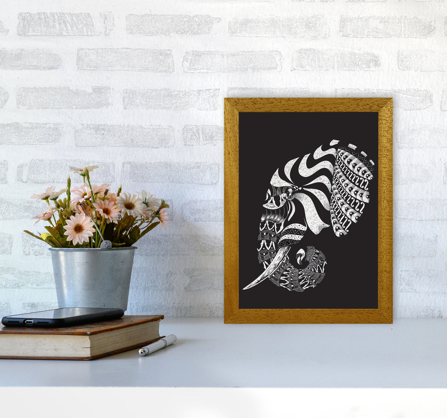Ornate Elephant II Art Print by Jason Stanley A4 Print Only