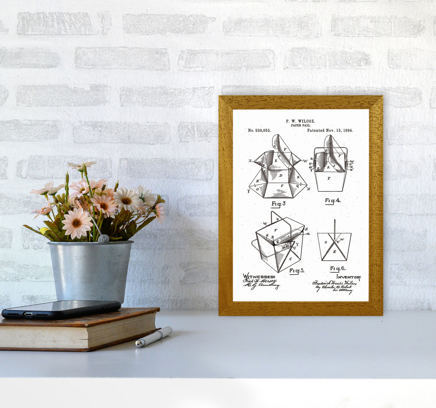 Chinese Take Out Box Patent Art Print by Jason Stanley A4 Print Only