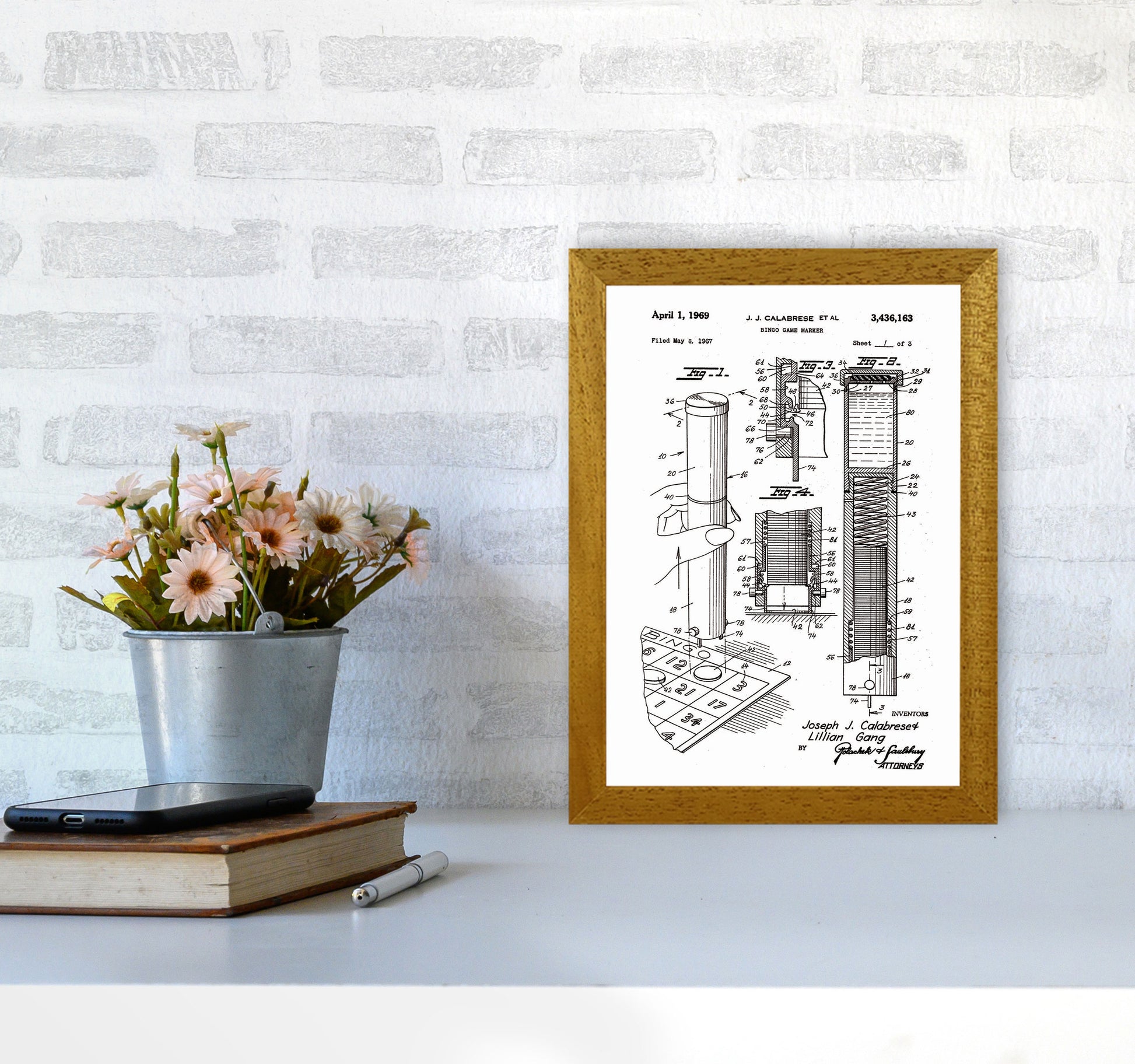 Bingo Game Marker Patent Art Print by Jason Stanley A4 Print Only