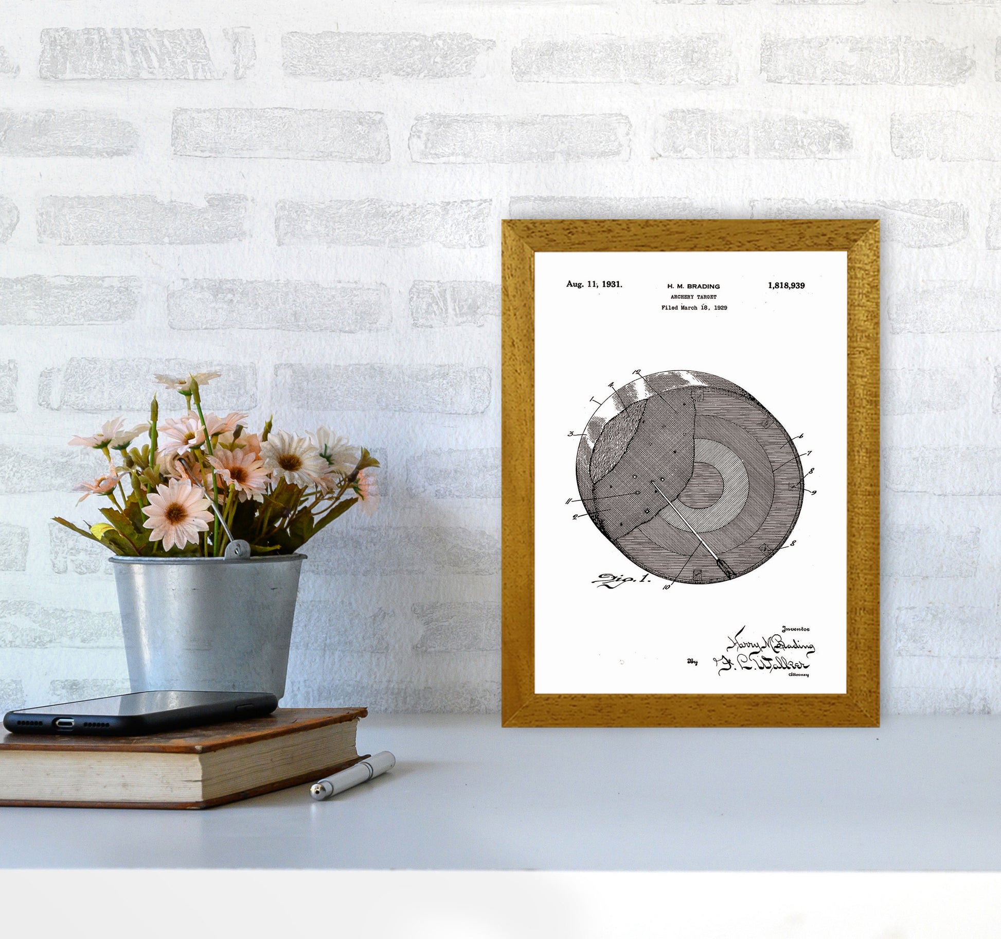 Archery Target Patent Art Print by Jason Stanley A4 Print Only
