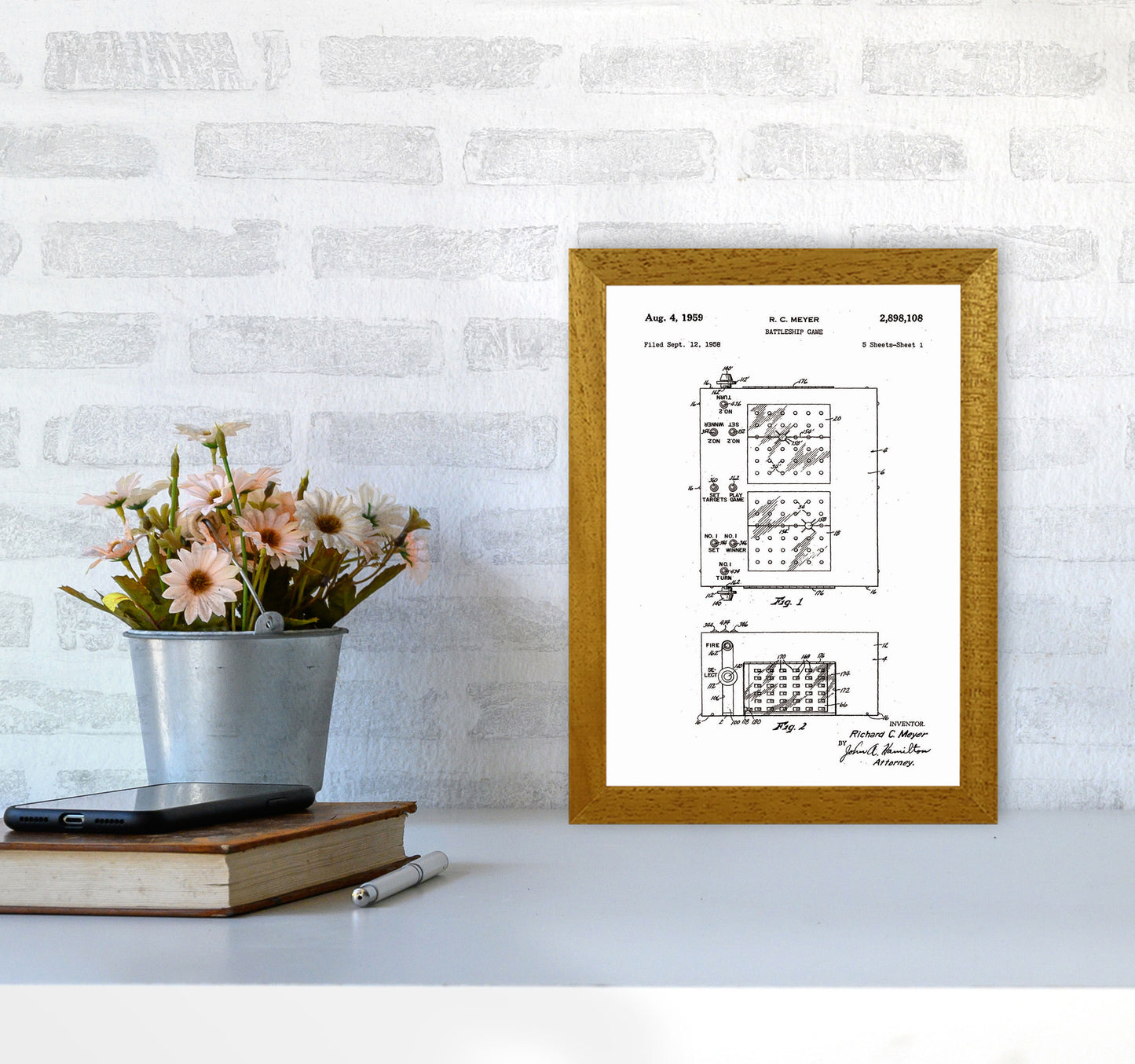 Battleship Game Patent Art Print by Jason Stanley A4 Print Only