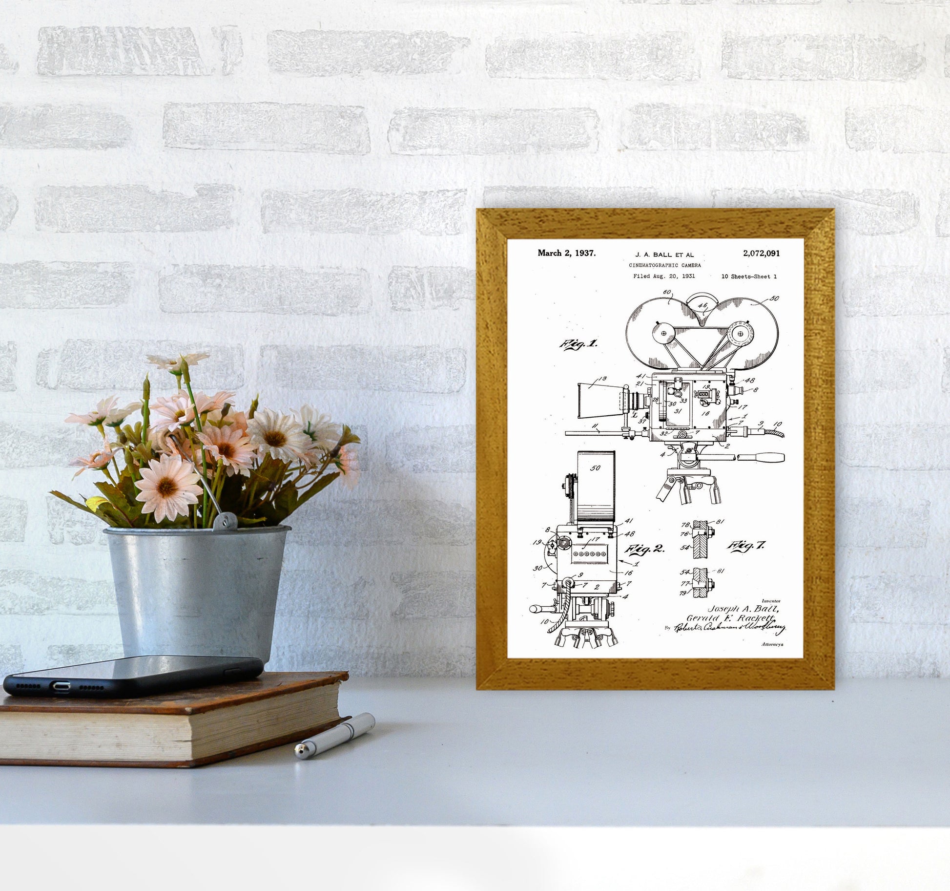 Cinema Camera Patent Art Print by Jason Stanley A4 Print Only