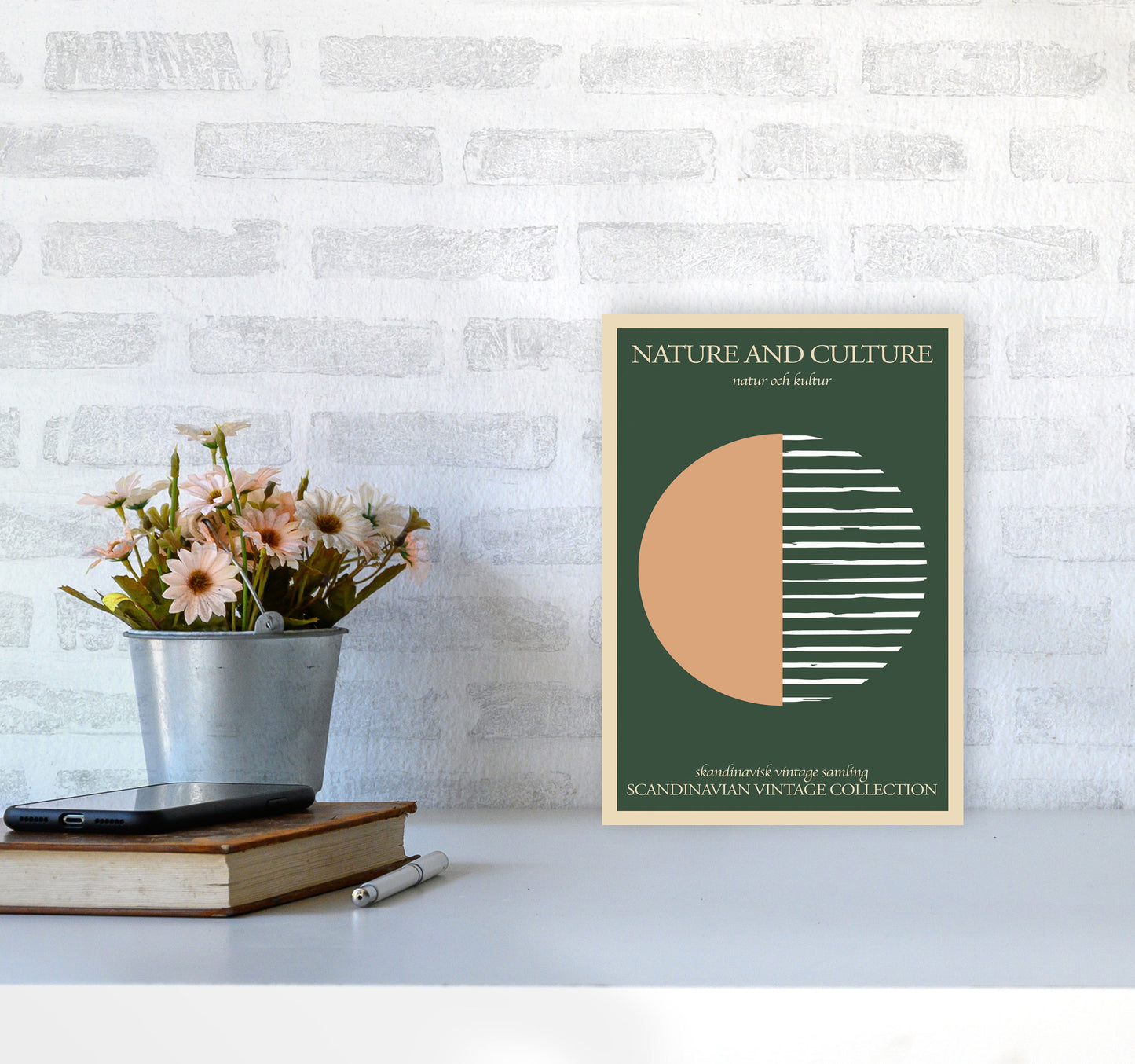 Nature And Culture Scandinavian Collection Art Print by Jason Stanley A4 Black Frame