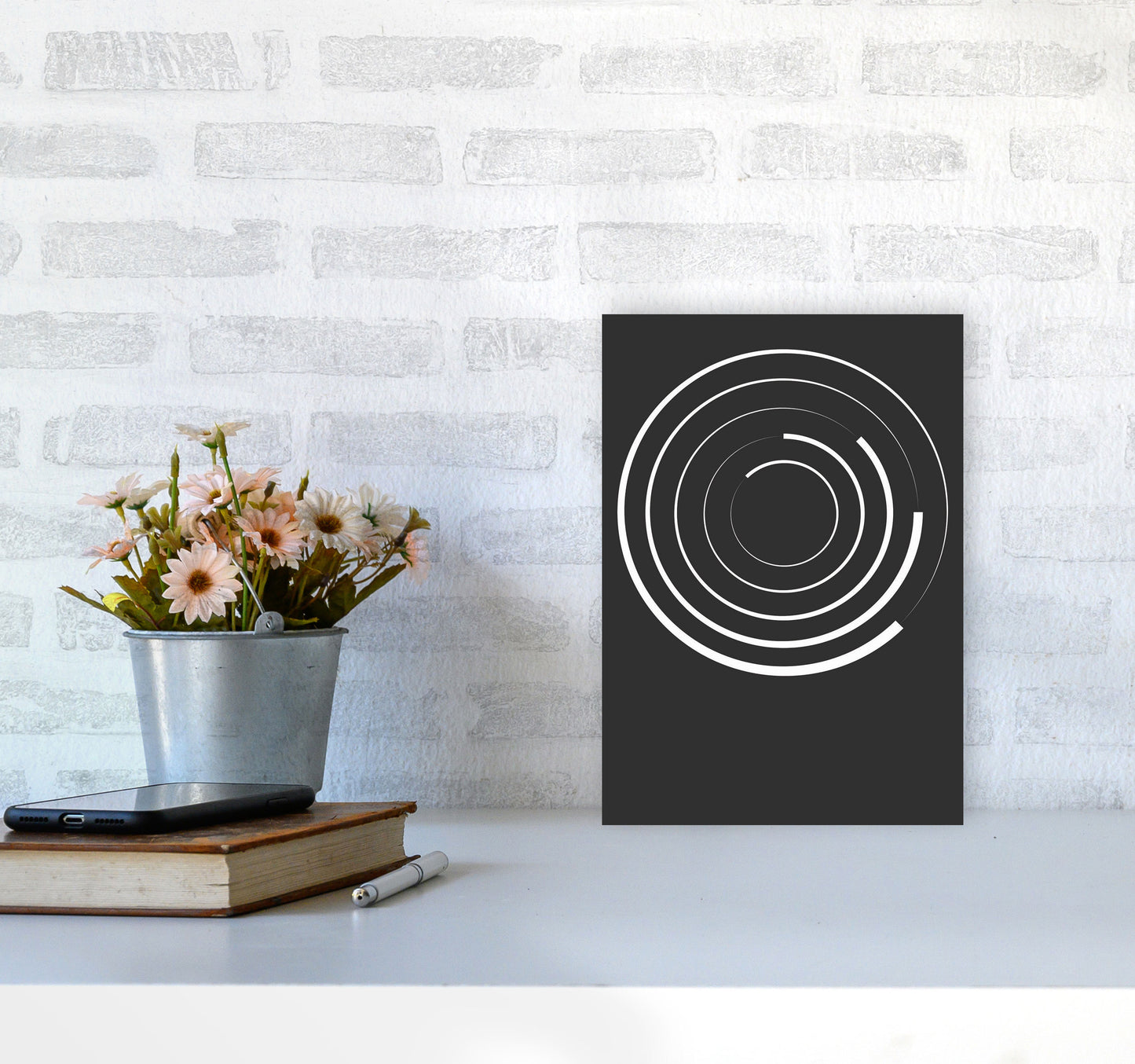 Minimal Geometric Series - 28 Art Print by Jason Stanley A4 Black Frame