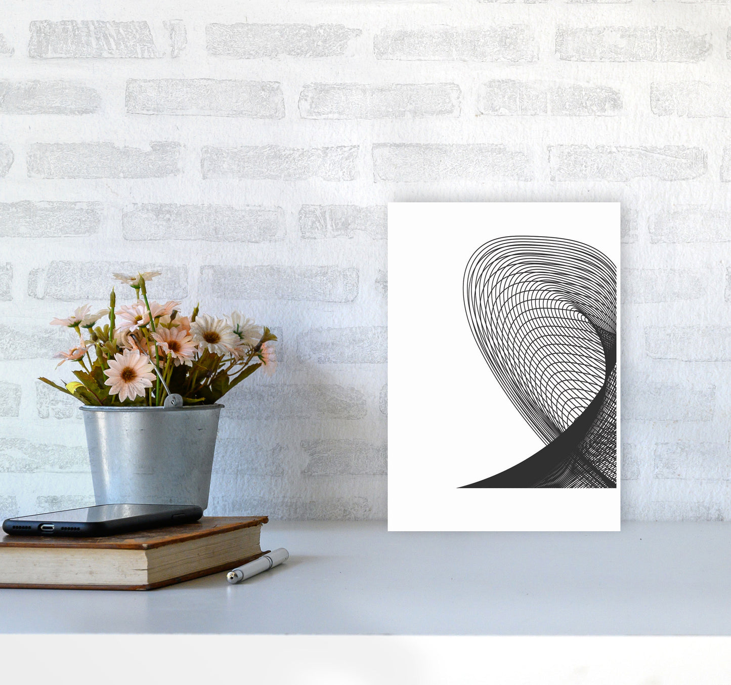 Minimal Geometric Series - 14 Art Print by Jason Stanley A4 Black Frame