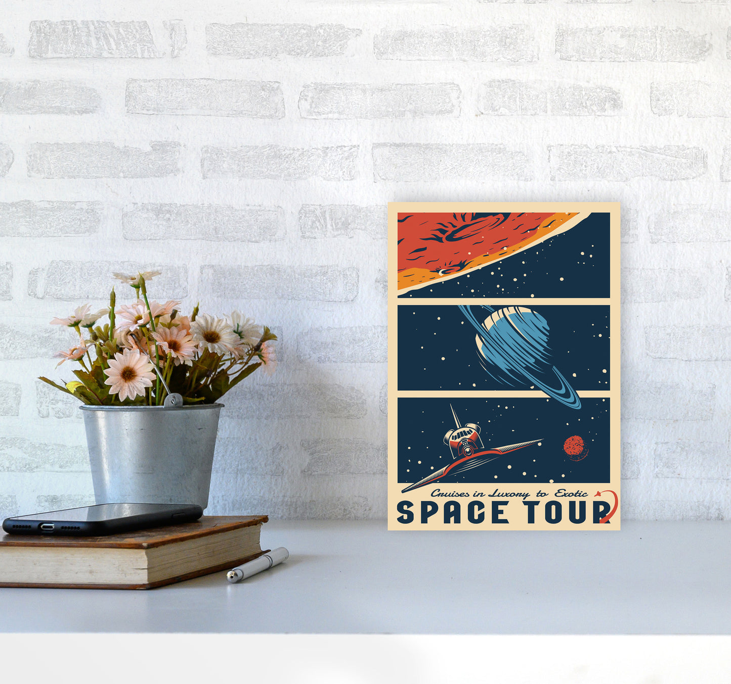 Outer Space Series - #18 Art Print by Jason Stanley A4 Black Frame