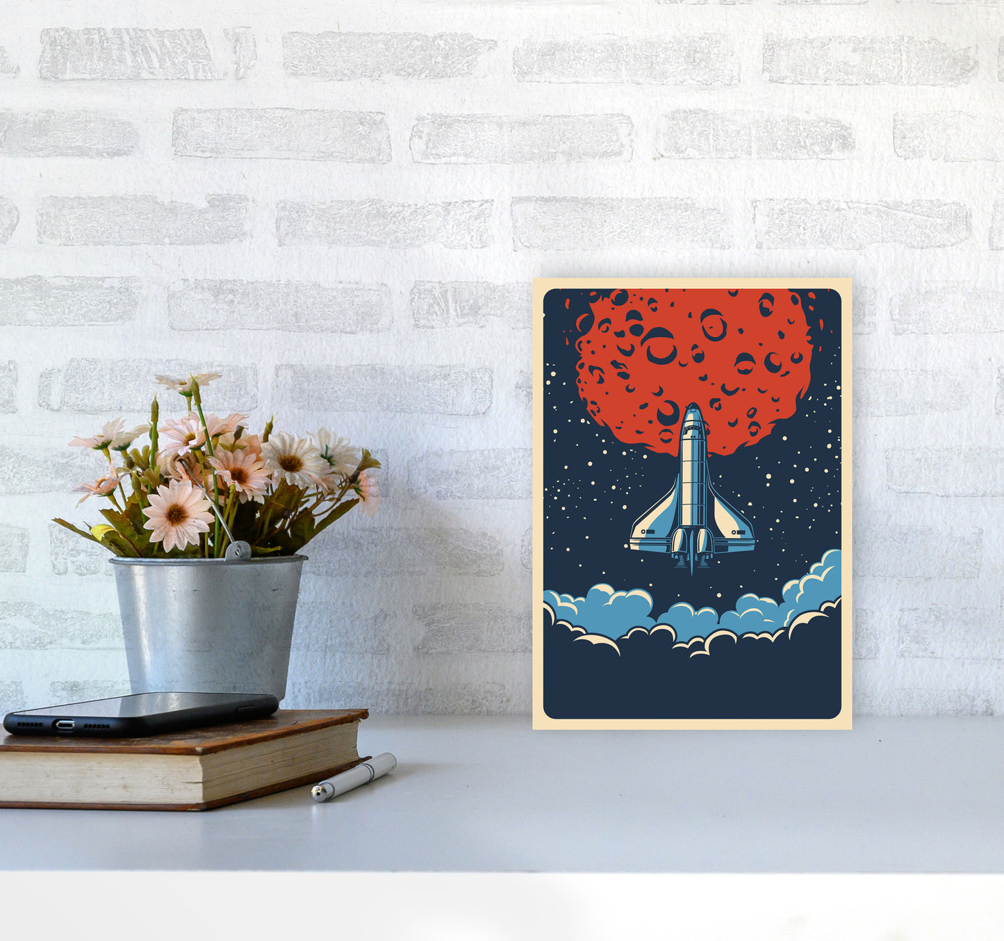 Outer Space Series - #15 Art Print by Jason Stanley A4 Black Frame