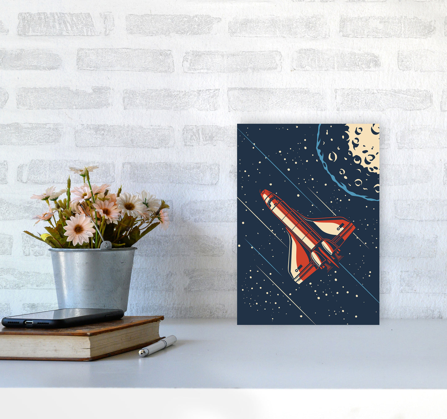 Outer Space Series - #16 Art Print by Jason Stanley A4 Black Frame
