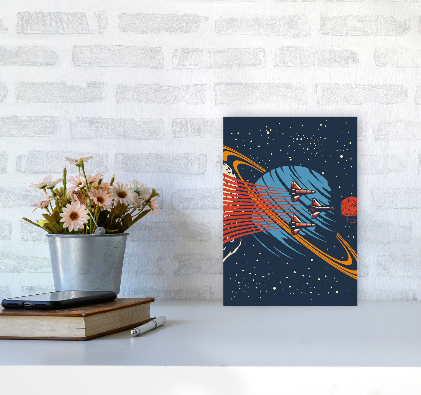 Outer Space Series - #3 Art Print by Jason Stanley A4 Black Frame