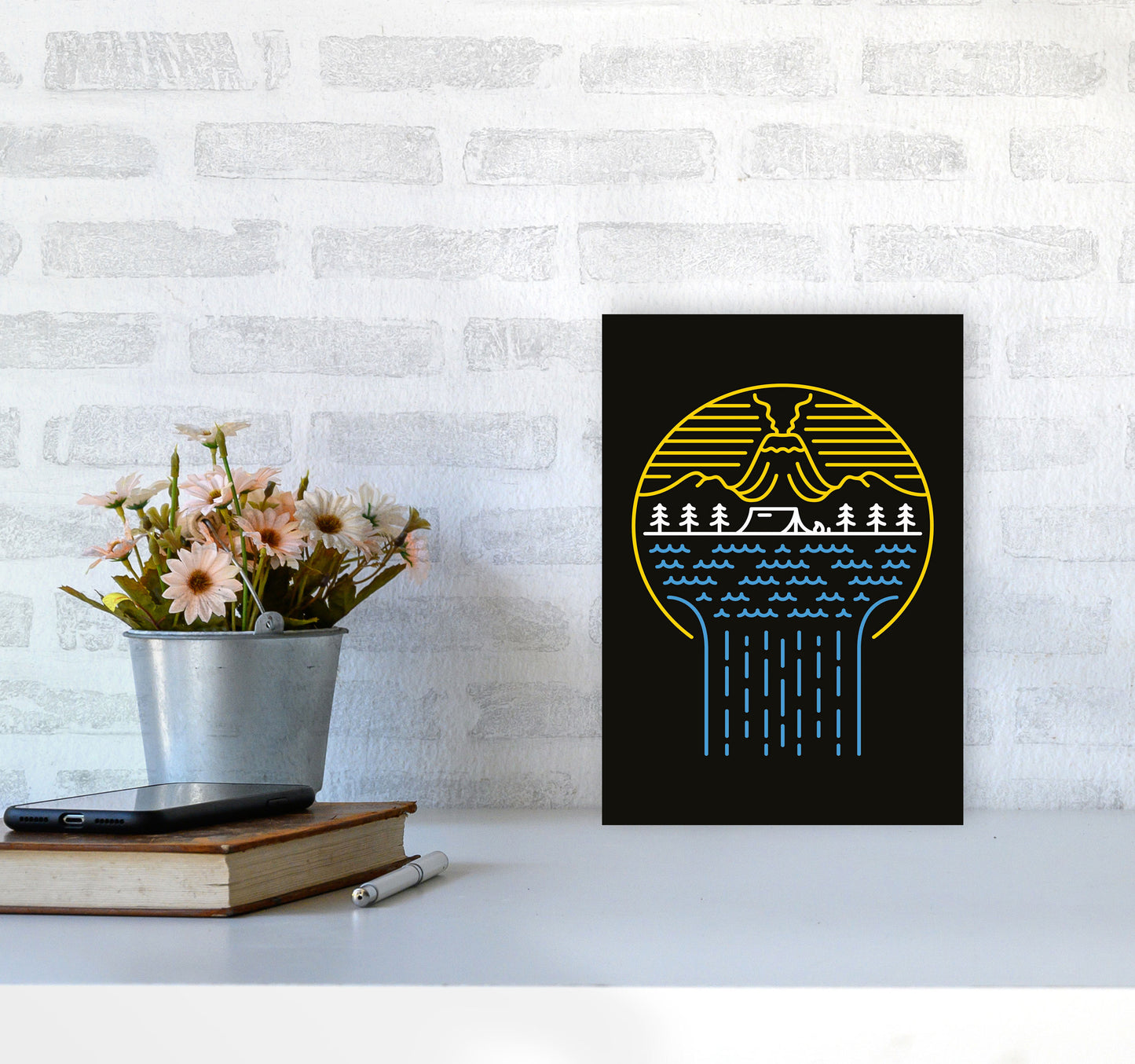 Minimal Nature Vibes Art Print by Jason Stanley A4 Black Frame