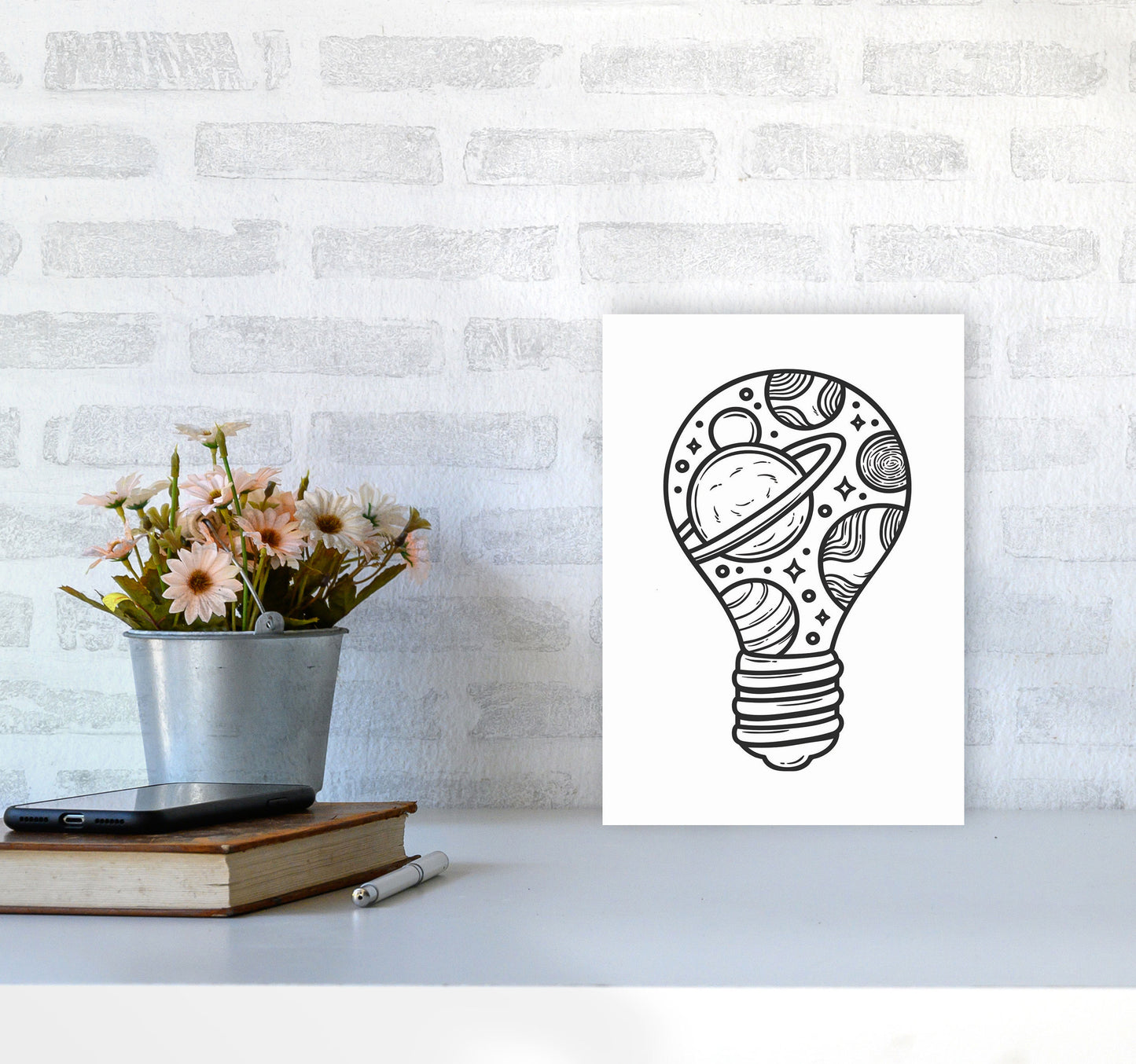 I Just Had An Idea Art Print by Jason Stanley A4 Black Frame