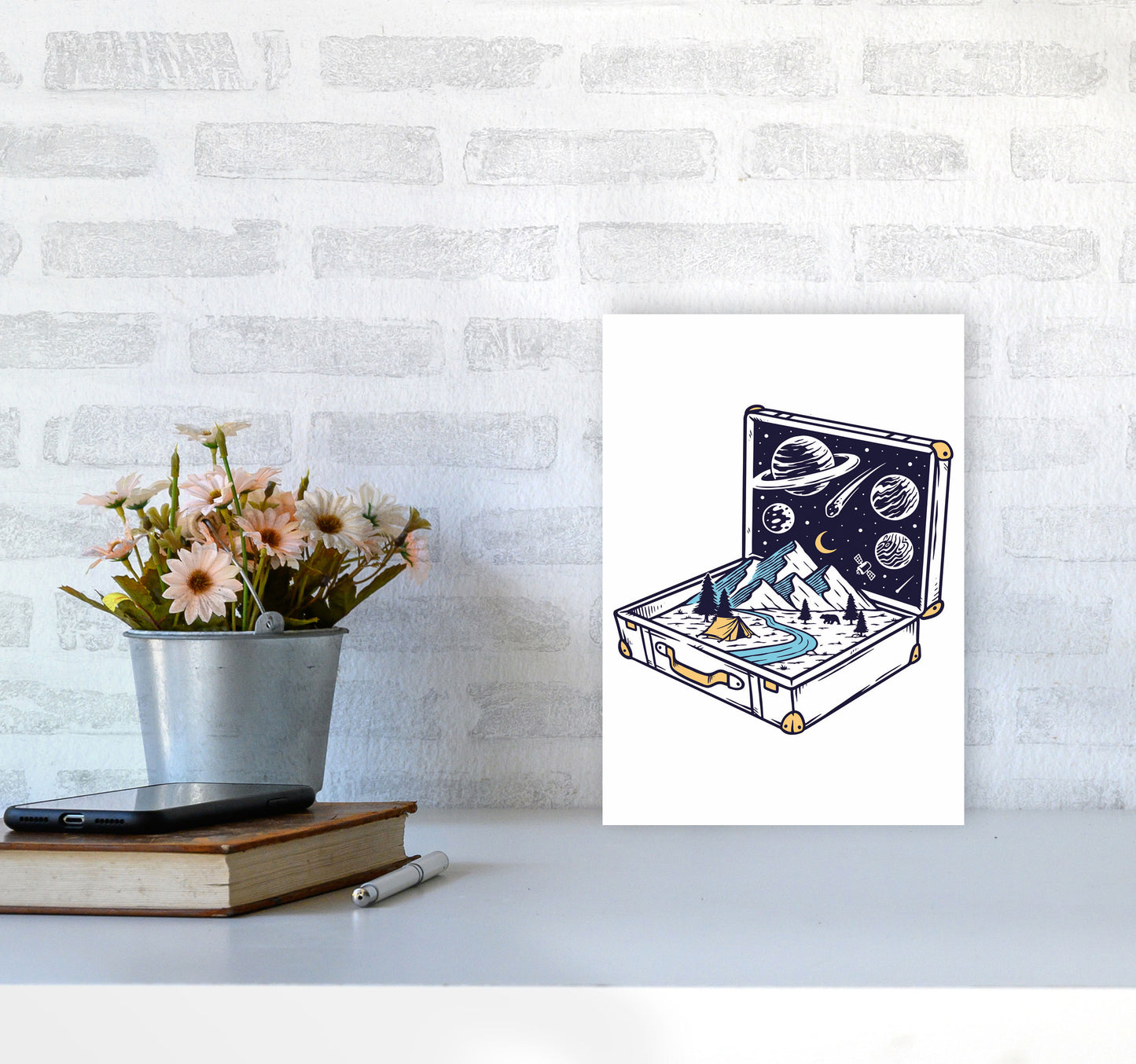 Carry On Carry All Art Print by Jason Stanley A4 Black Frame