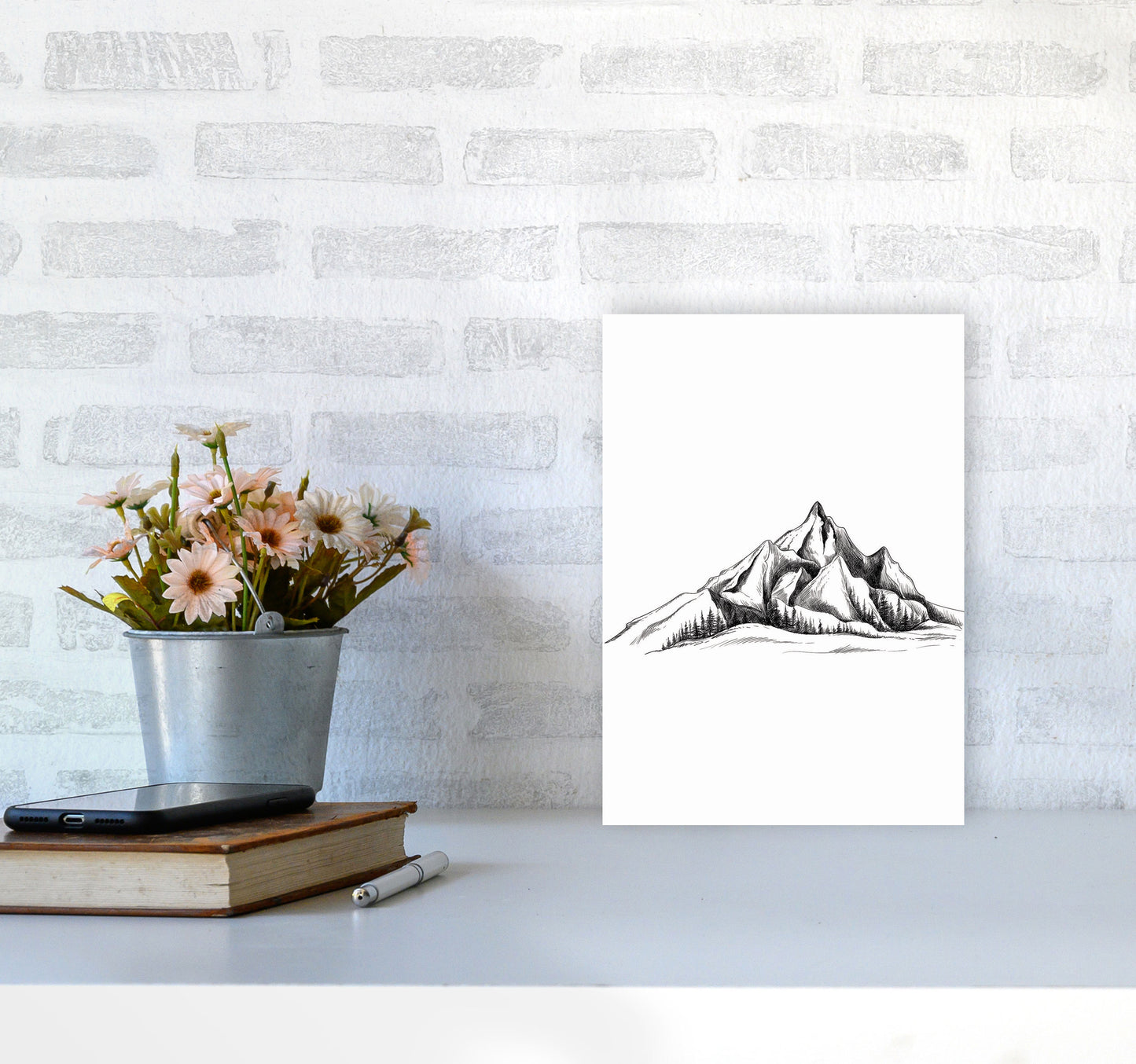To The Mountains Art Print by Jason Stanley A4 Black Frame