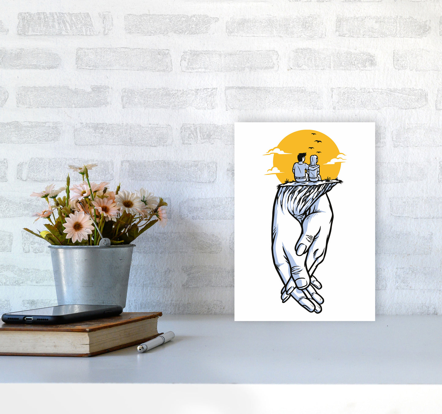 Date Night Art Print by Jason Stanley A4 Black Frame