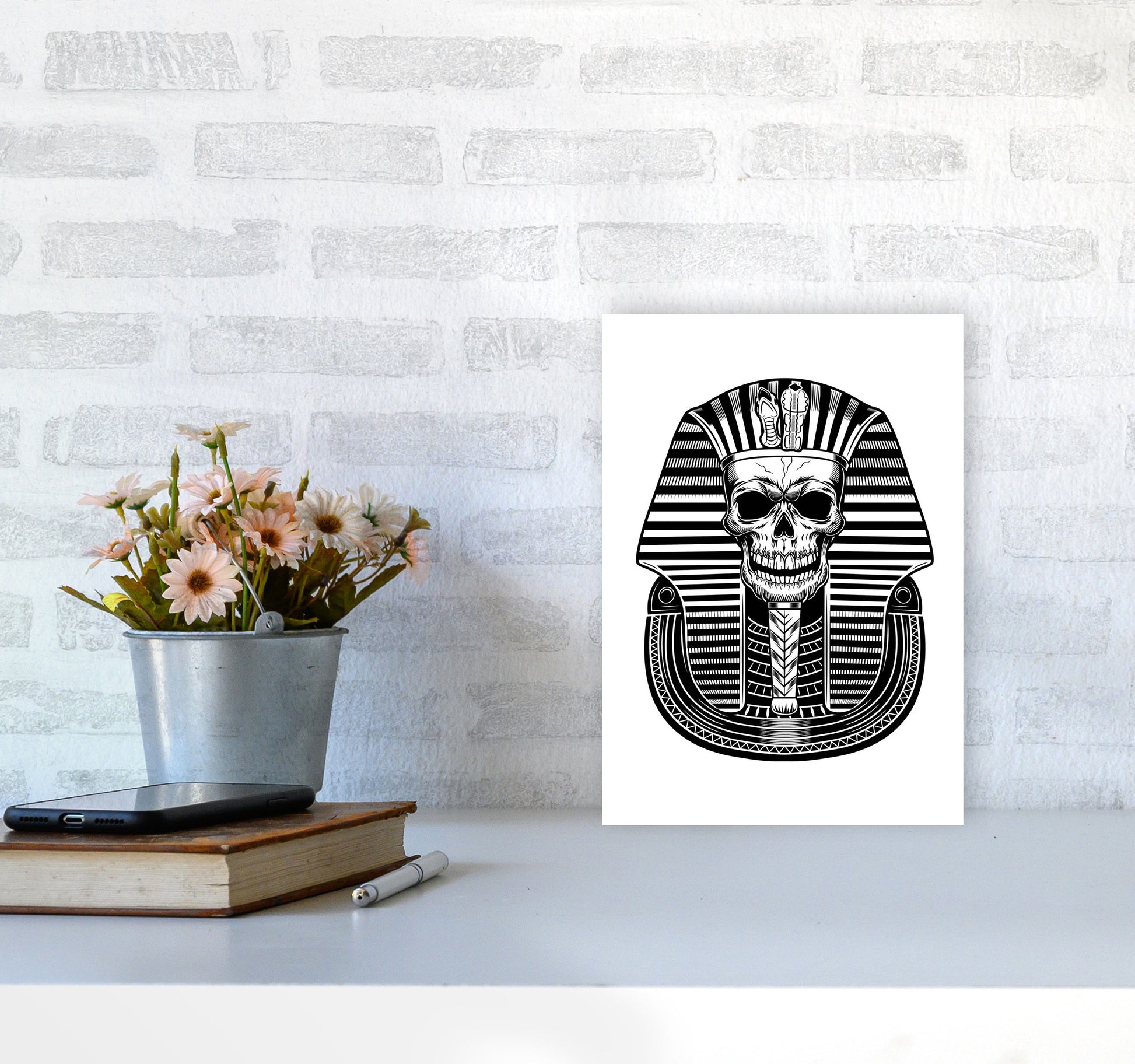 Pharoah Art Print by Jason Stanley A4 Black Frame