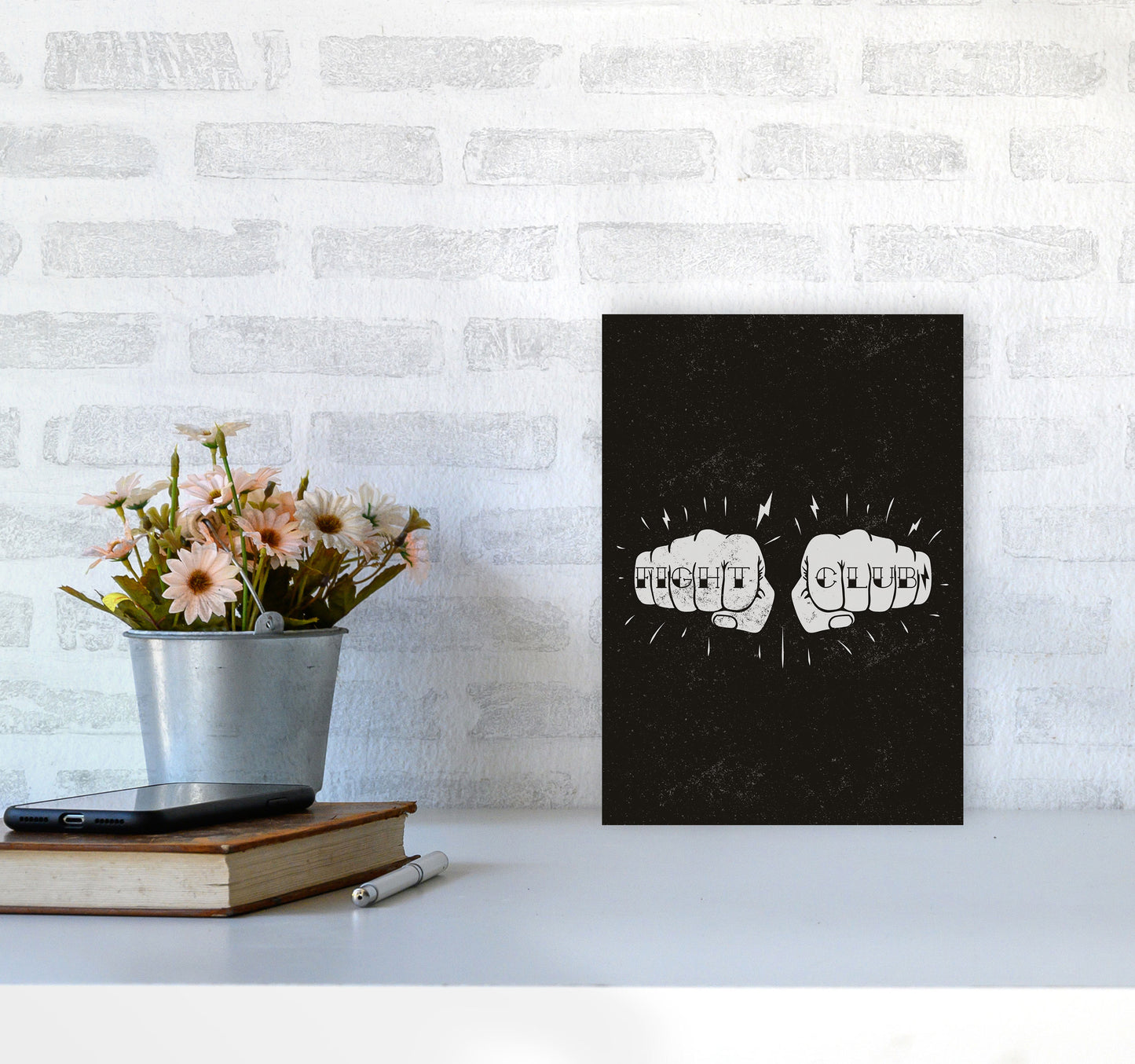 Fight Club Art Print by Jason Stanley A4 Black Frame