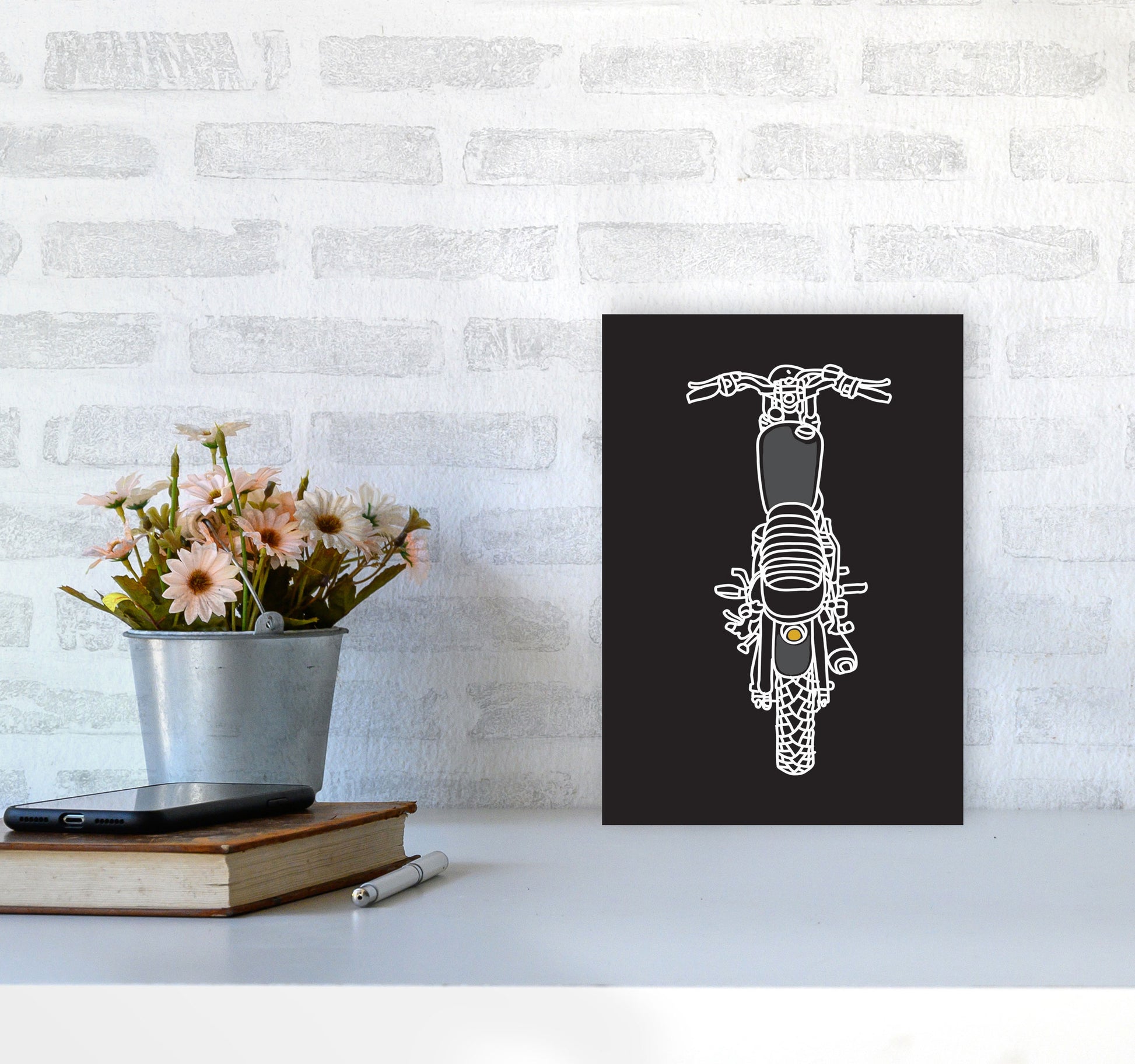 Let's Ride! Art Print by Jason Stanley A4 Black Frame
