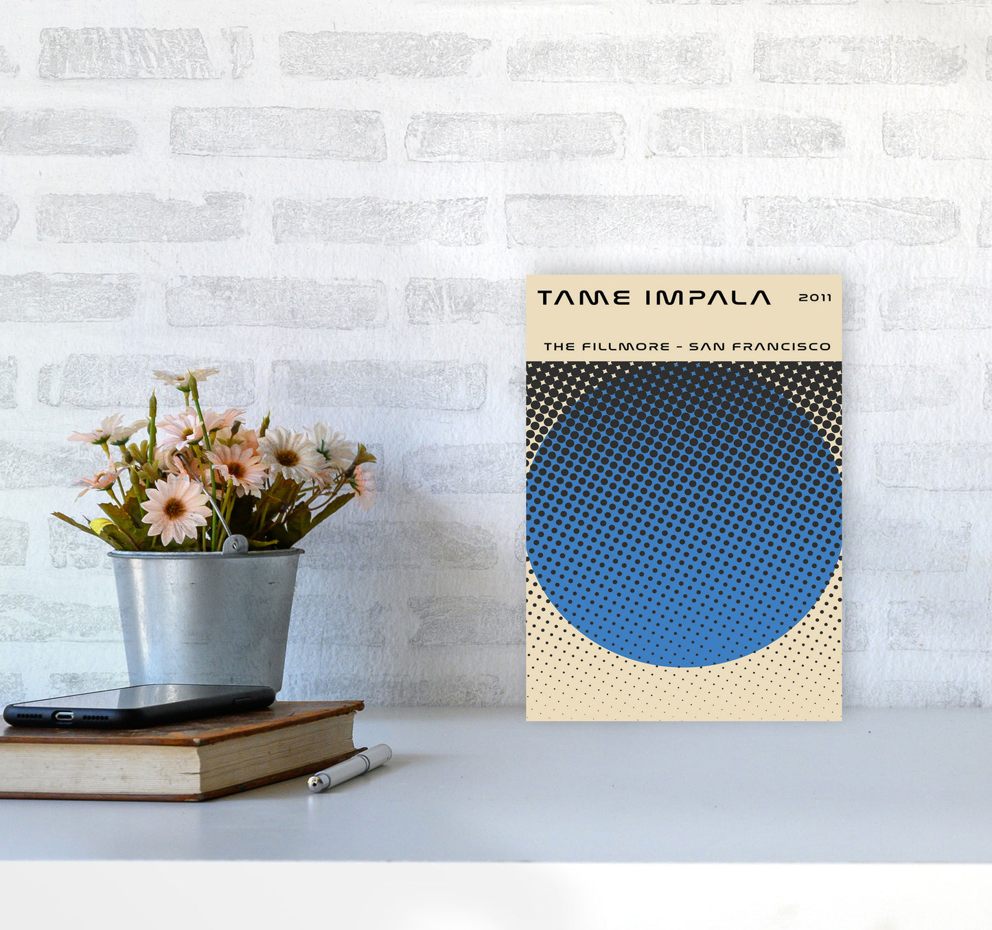 Tame Impala Live In San Francisco Art Print by Jason Stanley A4 Black Frame