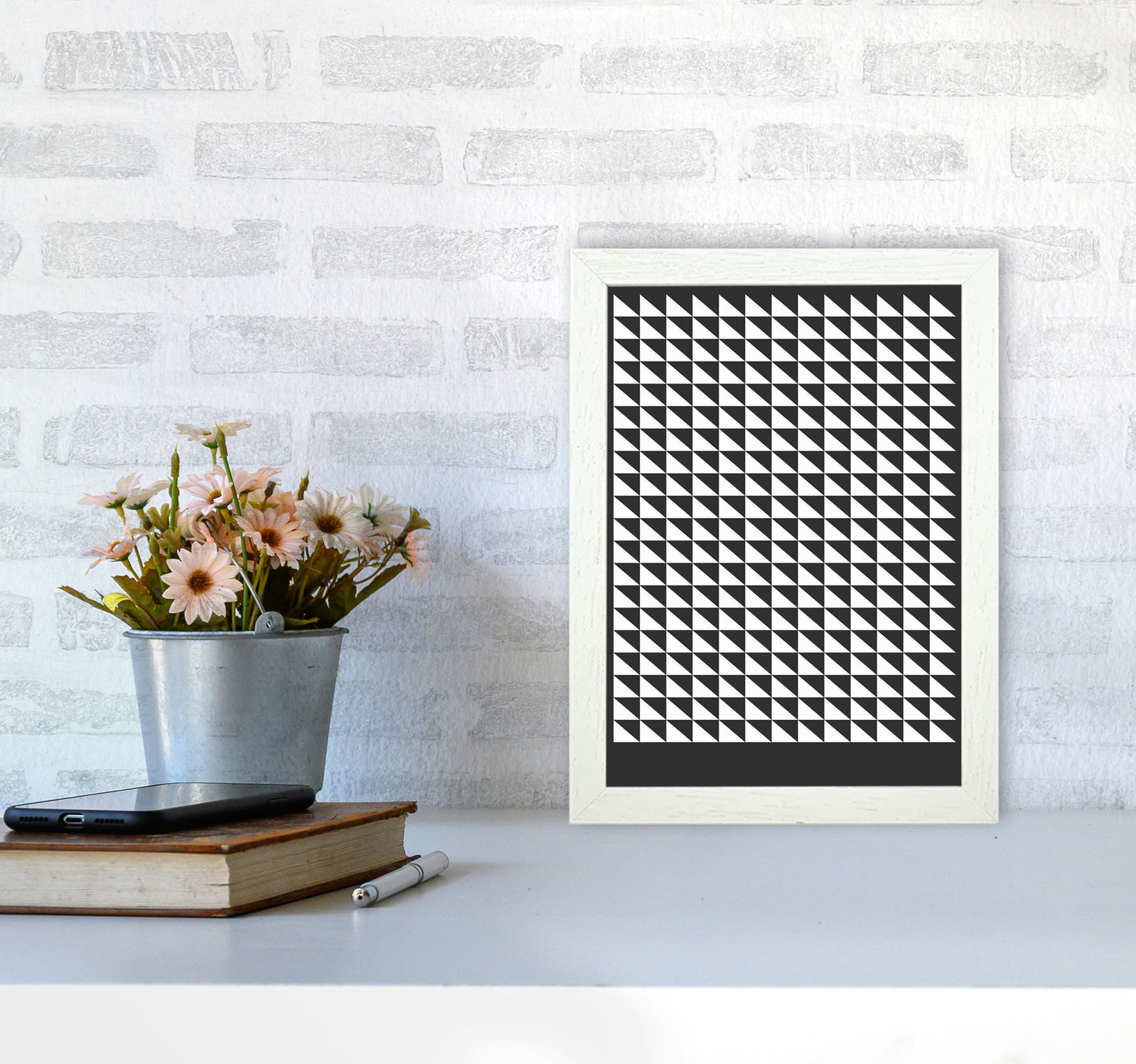 Minimal Geometric Series - 20 Art Print by Jason Stanley A4 Oak Frame