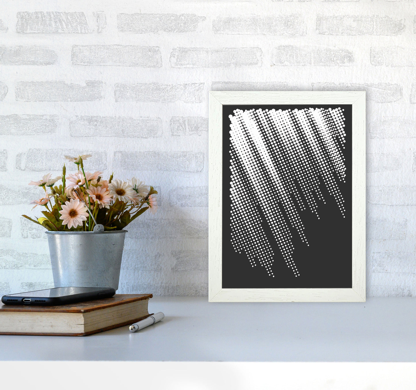 Minimal Geometric Series - 40 Art Print by Jason Stanley A4 Oak Frame