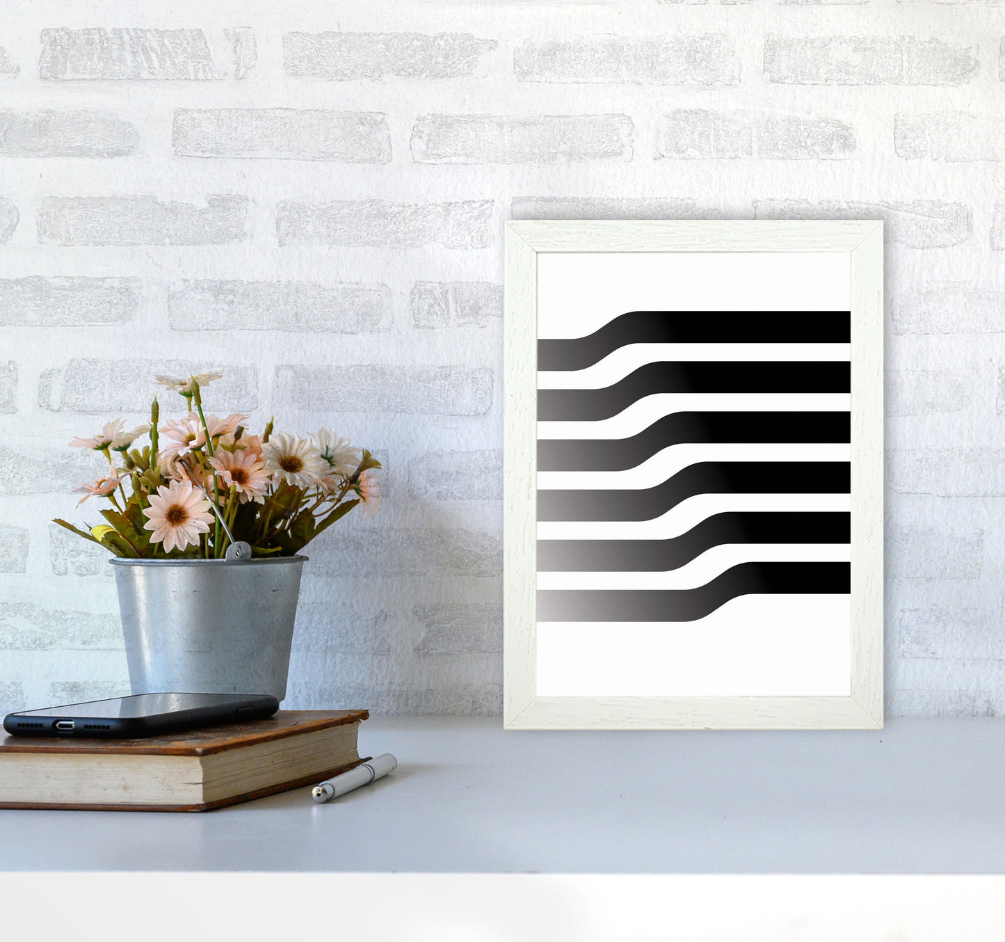 Minimal Geometric Series - 3 Art Print by Jason Stanley A4 Oak Frame