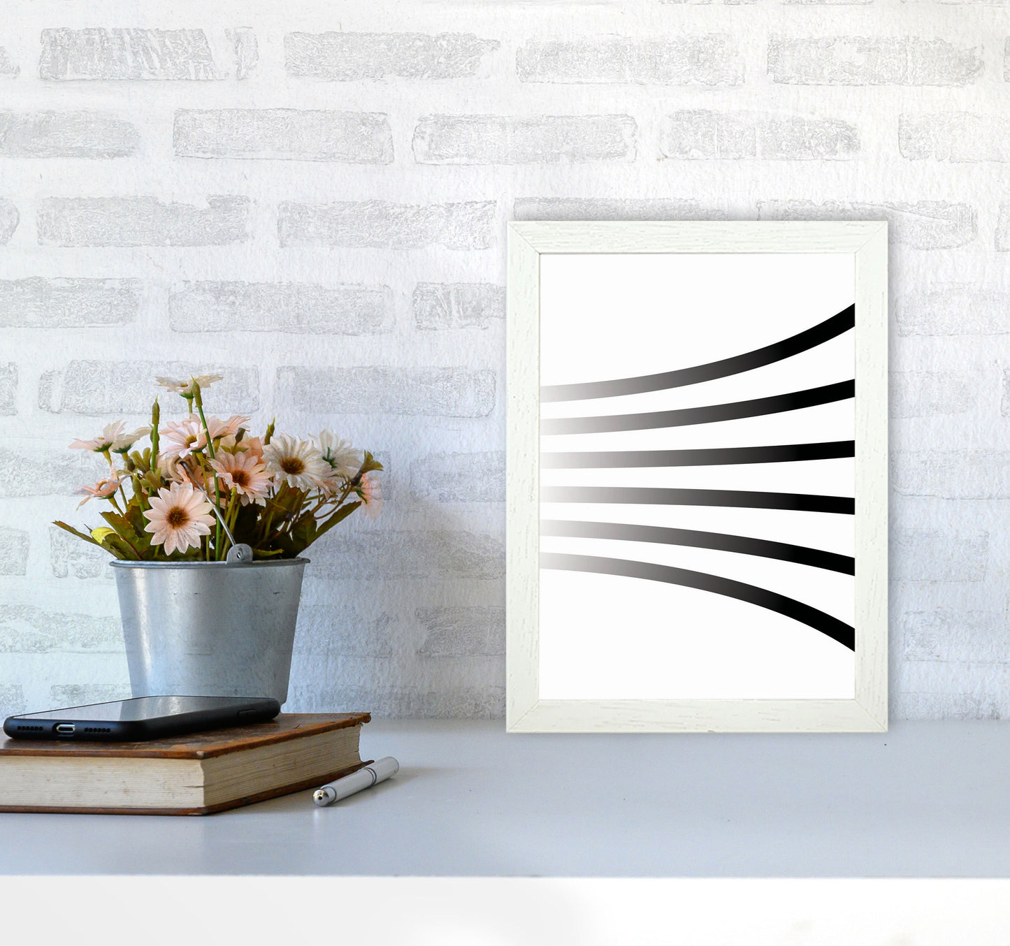Minimal Geometric Series - 1 Art Print by Jason Stanley A4 Oak Frame