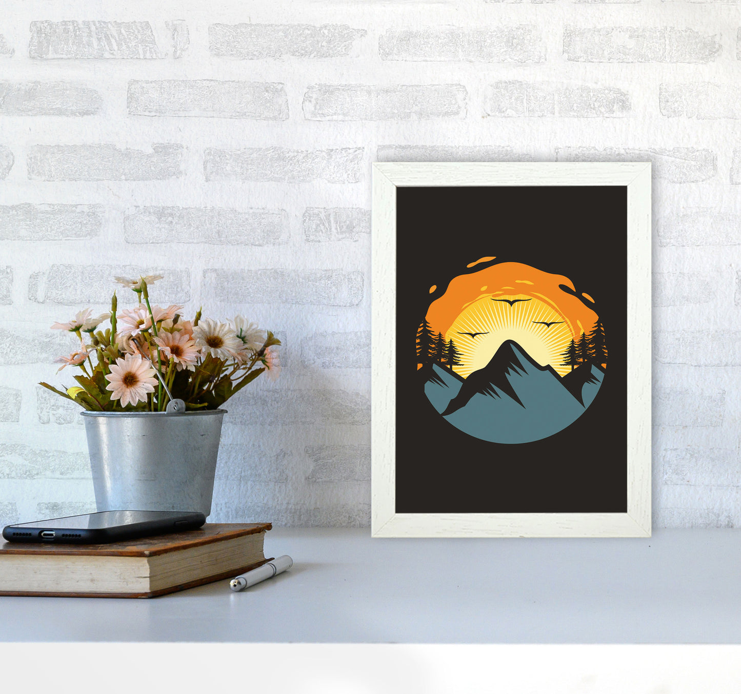 Sensets Are For The Birds Art Print by Jason Stanley A4 Oak Frame