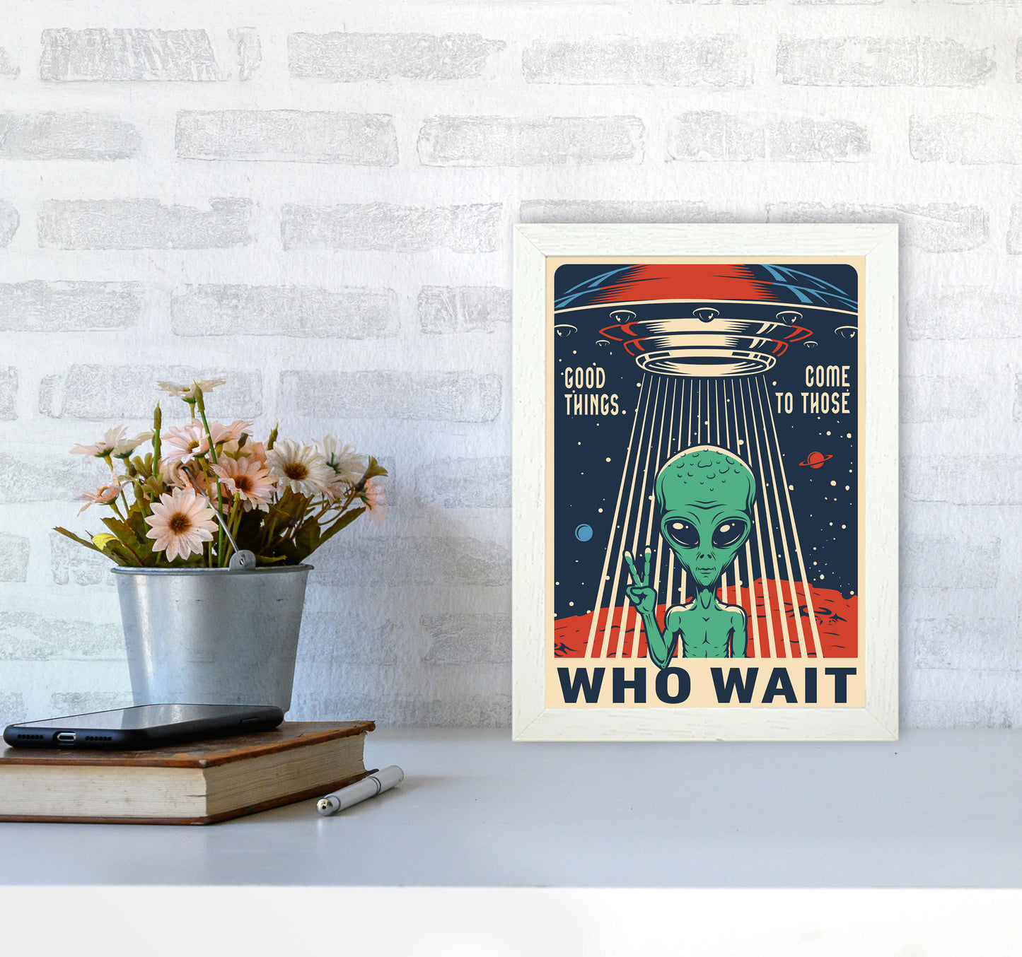 Outer Space Series - #12 Art Print by Jason Stanley A4 Oak Frame