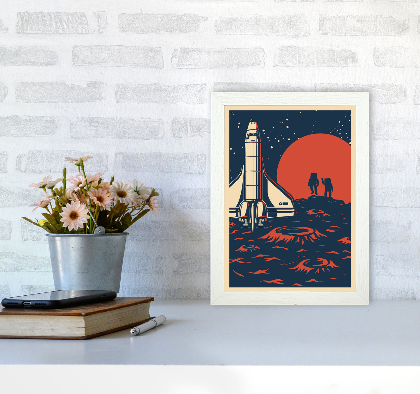 Outer Space Series - #10 Art Print by Jason Stanley A4 Oak Frame