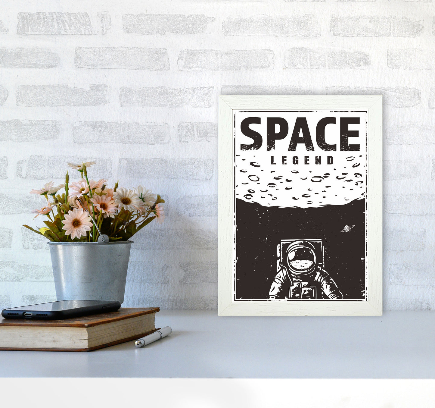 Outer Space Series - #19 Art Print by Jason Stanley A4 Oak Frame