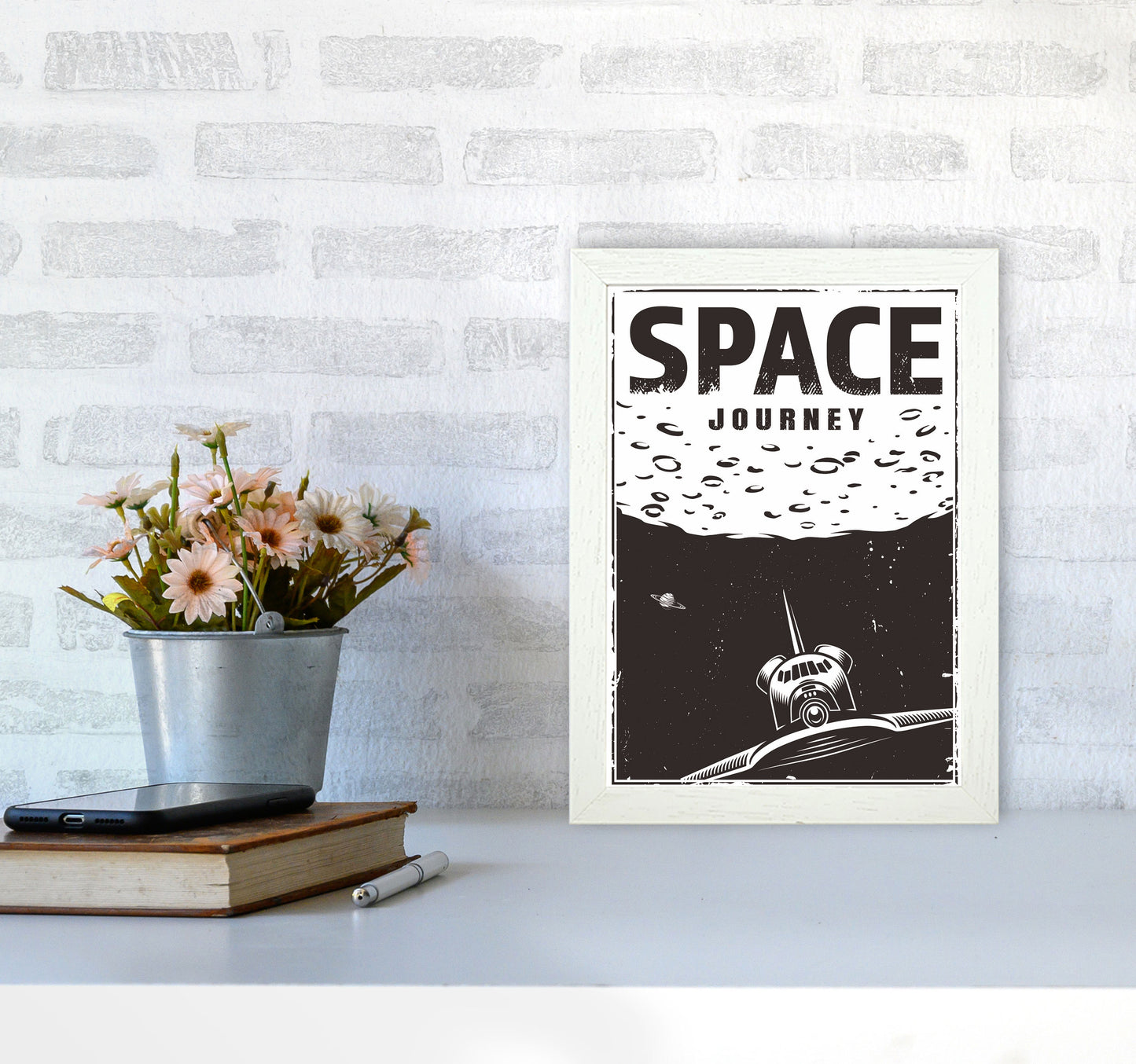 Outer Space Series - #20 Art Print by Jason Stanley A4 Oak Frame