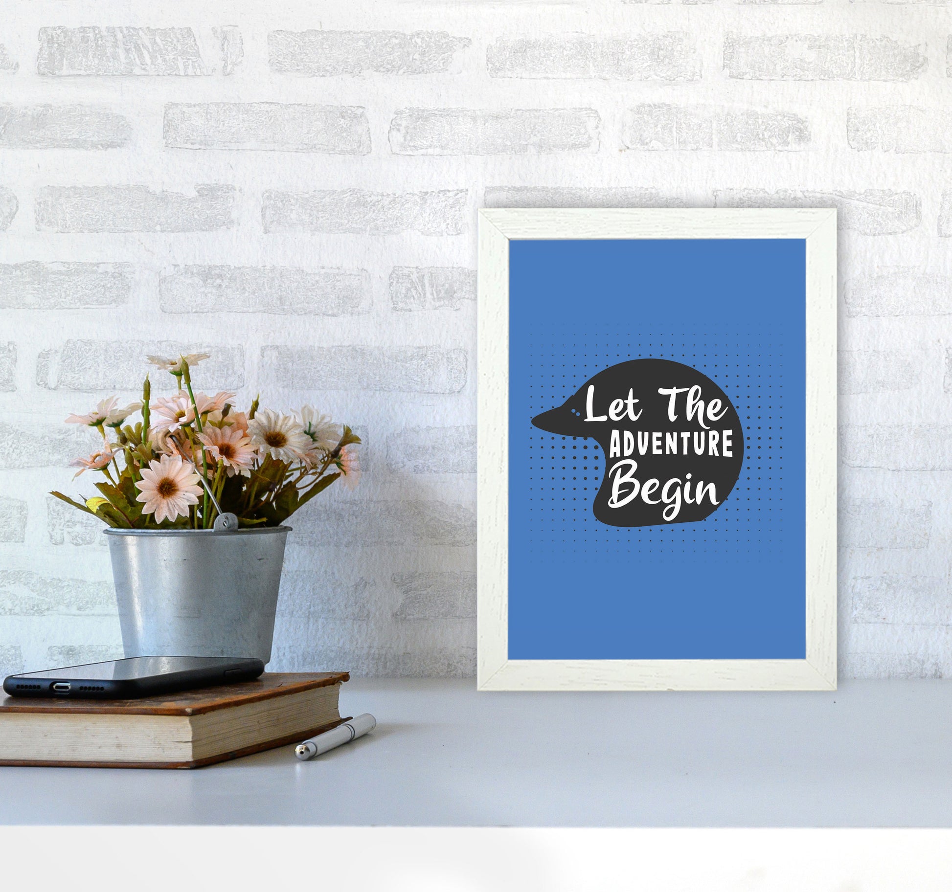 Let The Adventure Begin Art Print by Jason Stanley A4 Oak Frame
