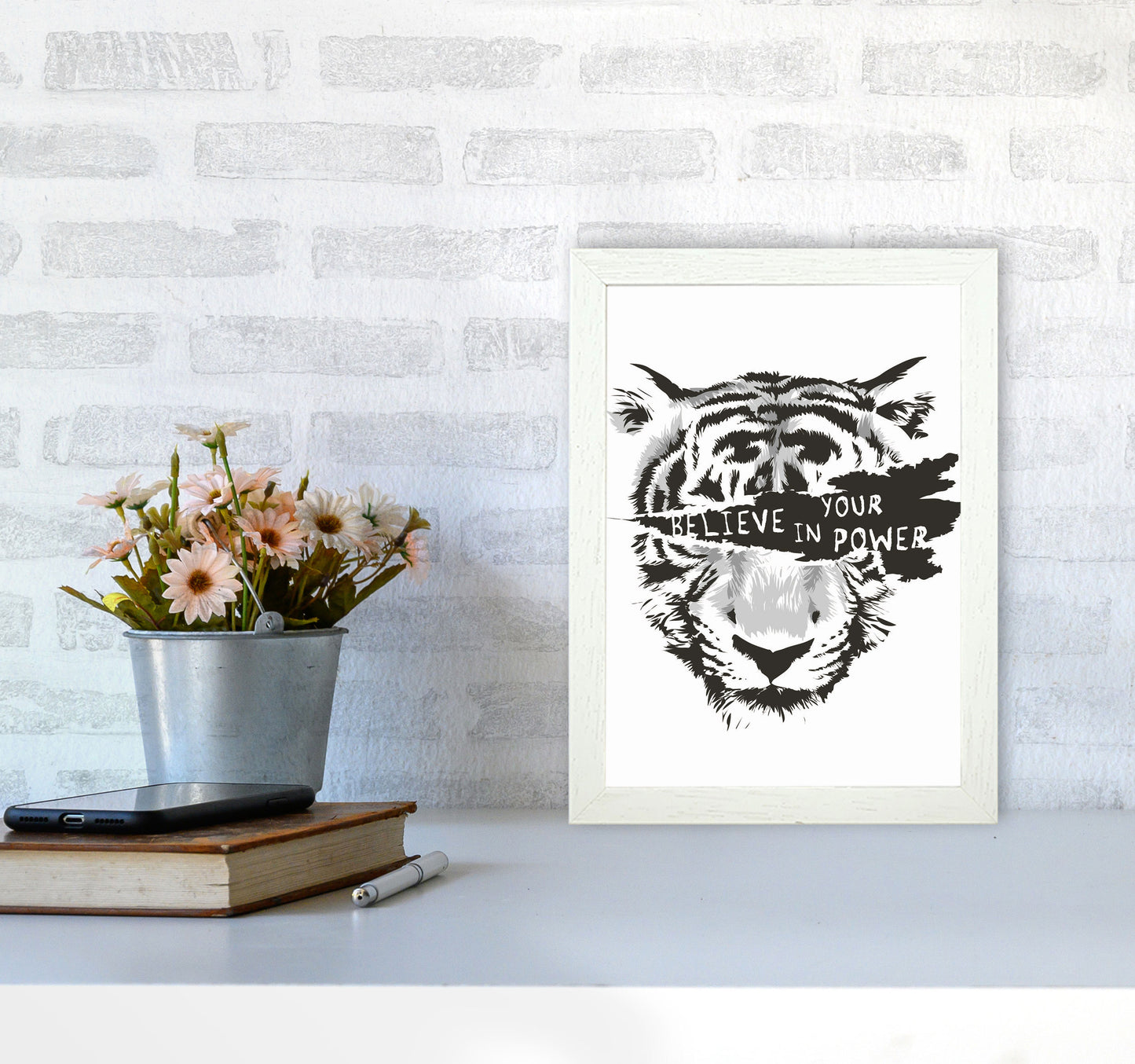 Believe In Your Power Art Print by Jason Stanley A4 Oak Frame