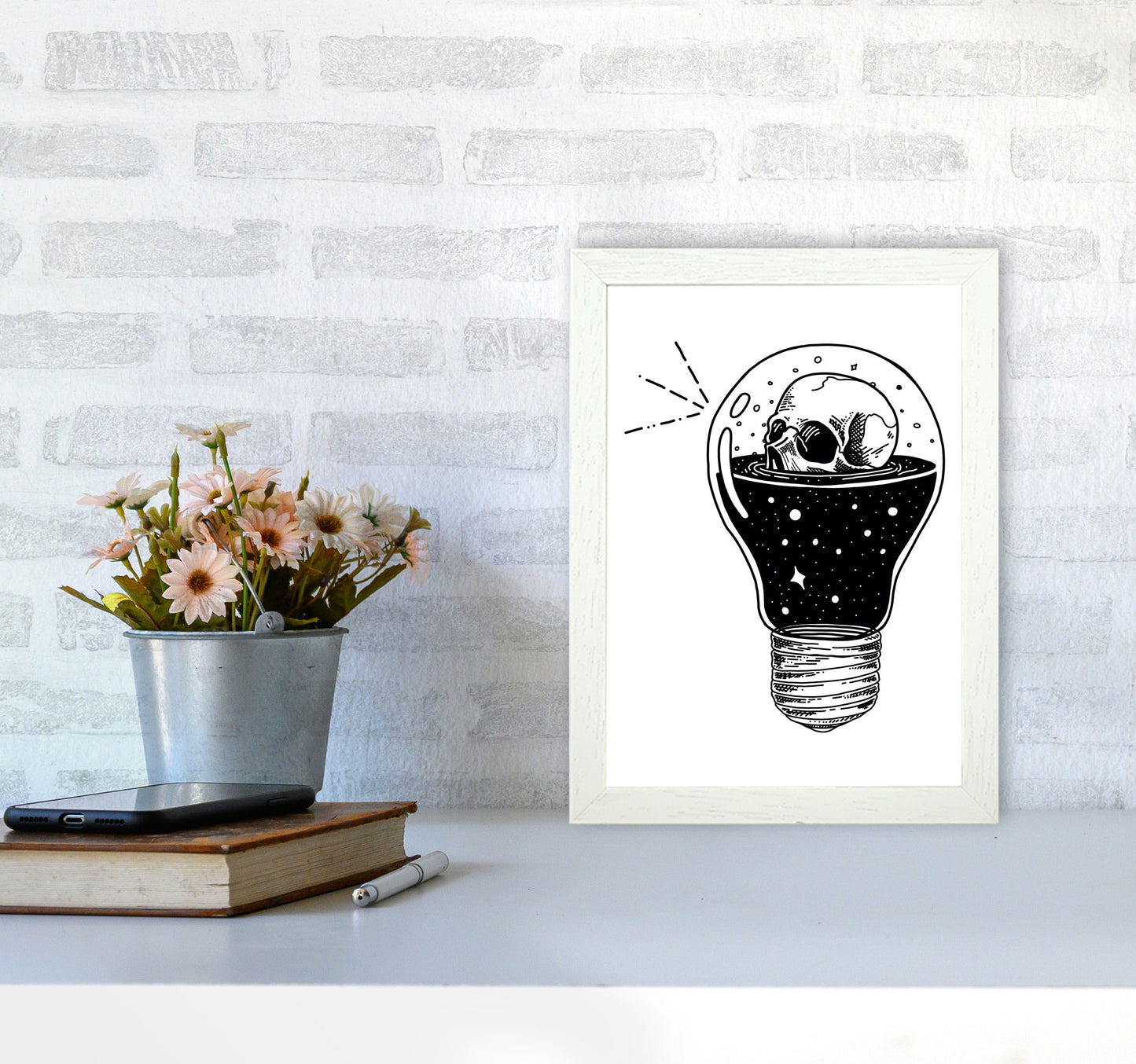 I Think He Had An Idea Art Print by Jason Stanley A4 Oak Frame