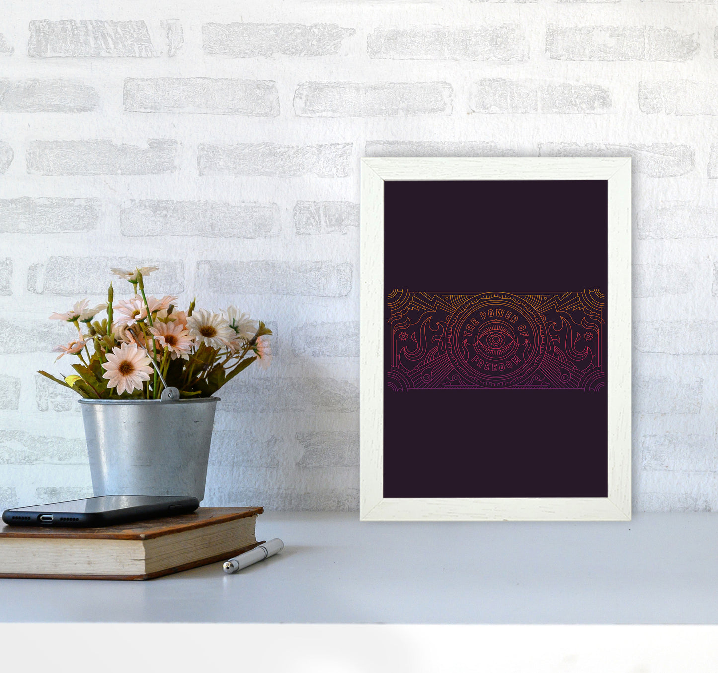 The Power Of Freedom Art Print by Jason Stanley A4 Oak Frame