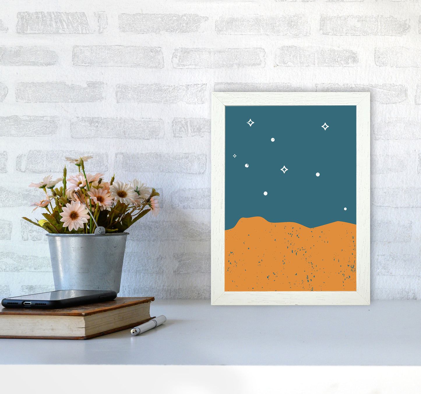 Starry Night II Art Print by Jason Stanley A4 Oak Frame
